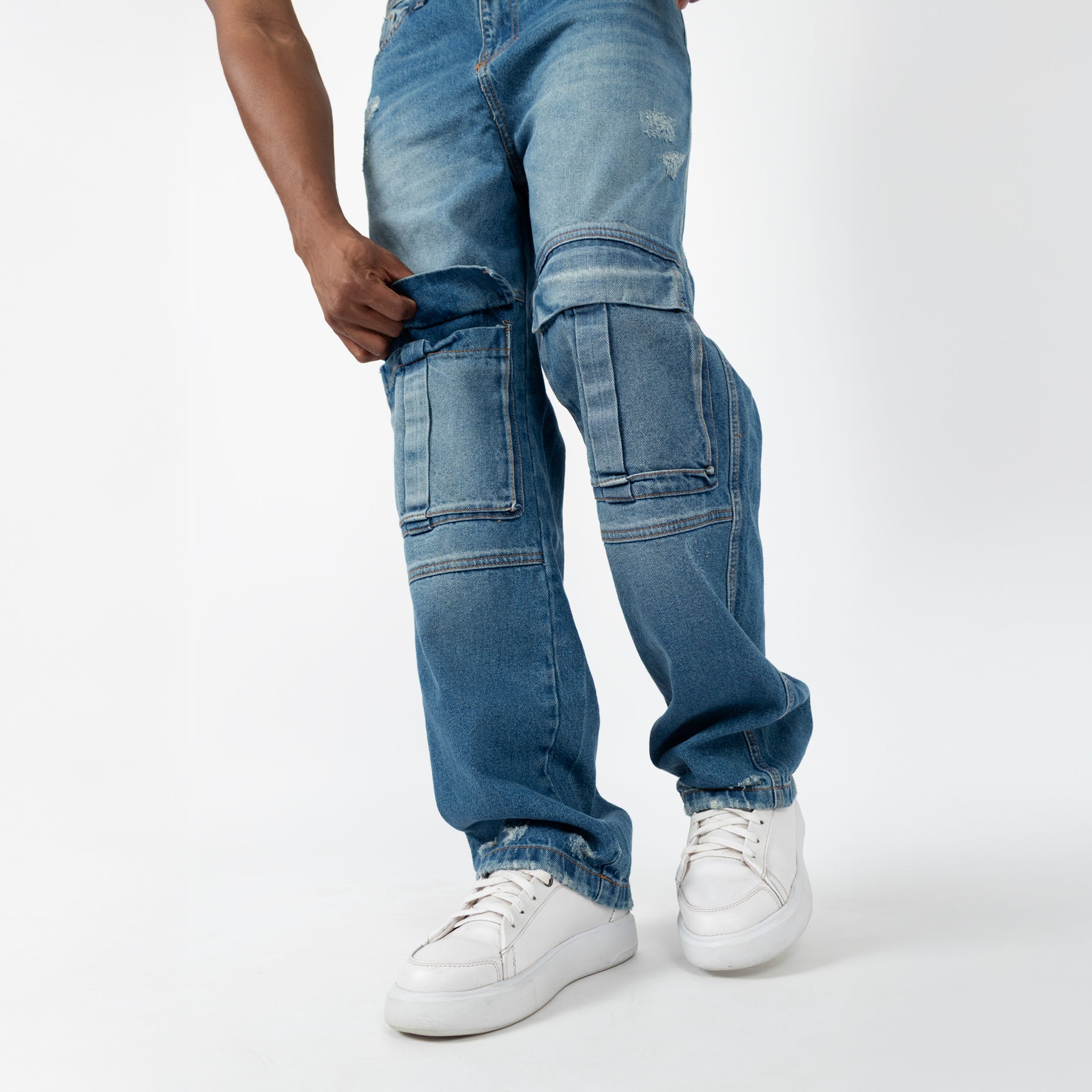 Jean hombre baggy bolsillos