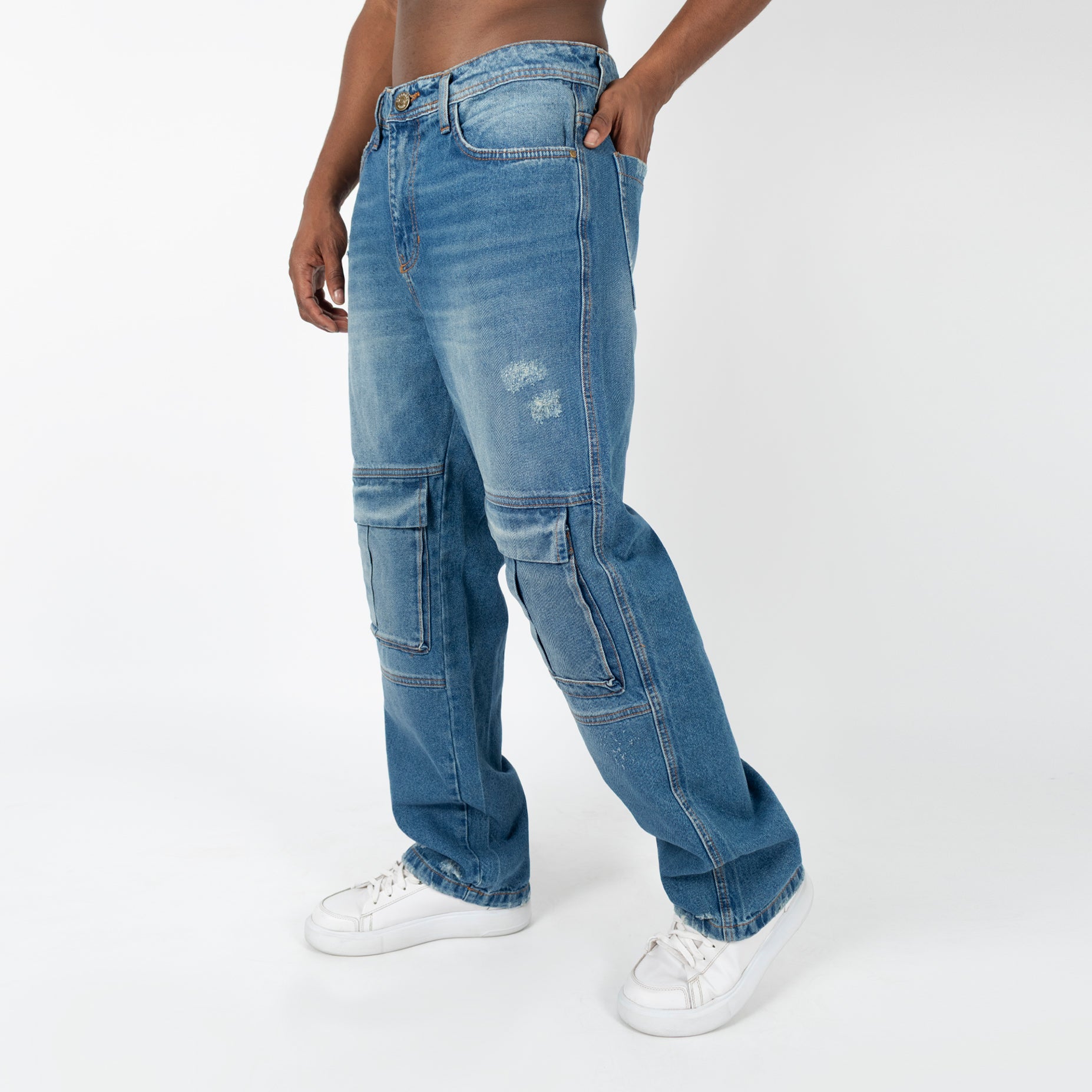 Jean hombre baggy bolsillos