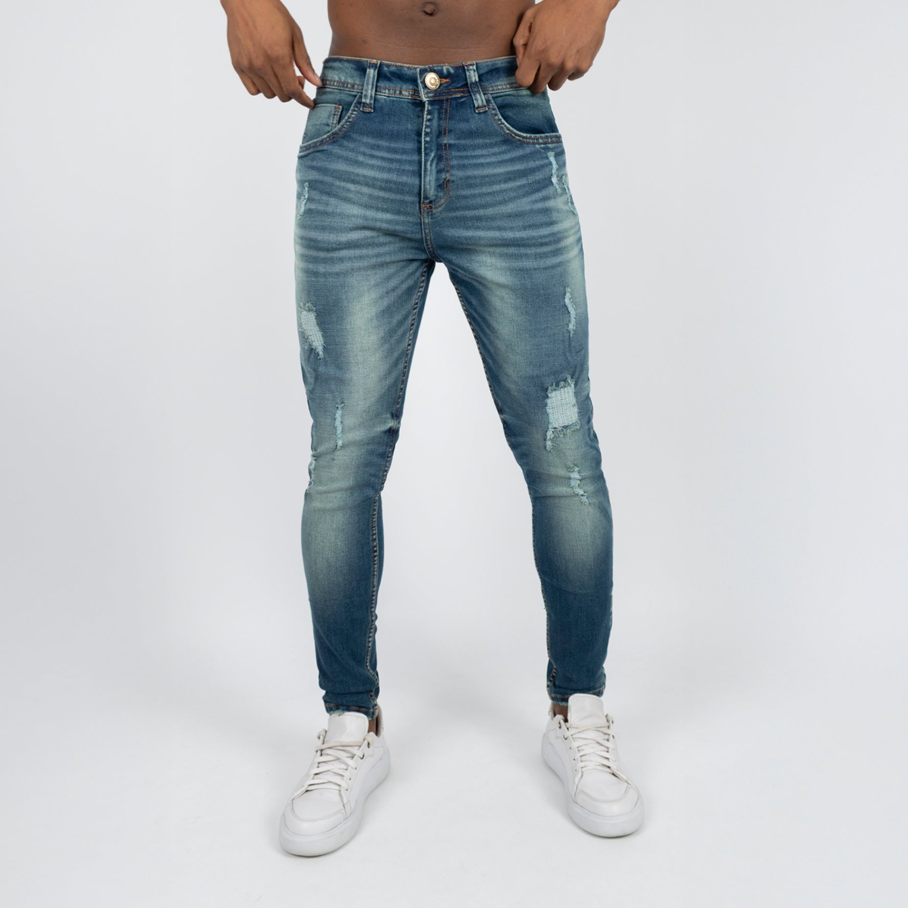 Jean hombre skinny desgaste