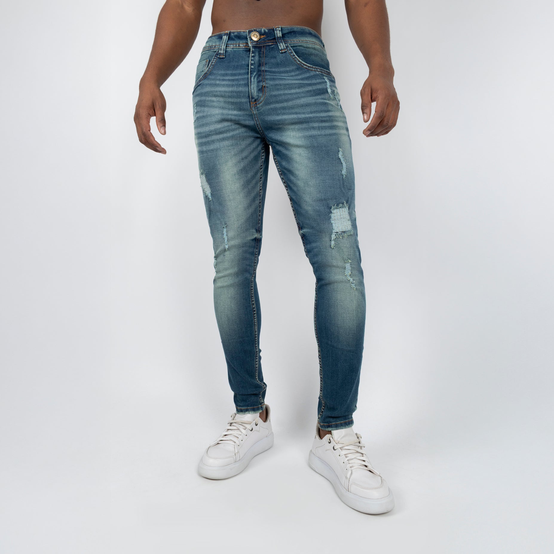 Jean hombre skinny desgaste