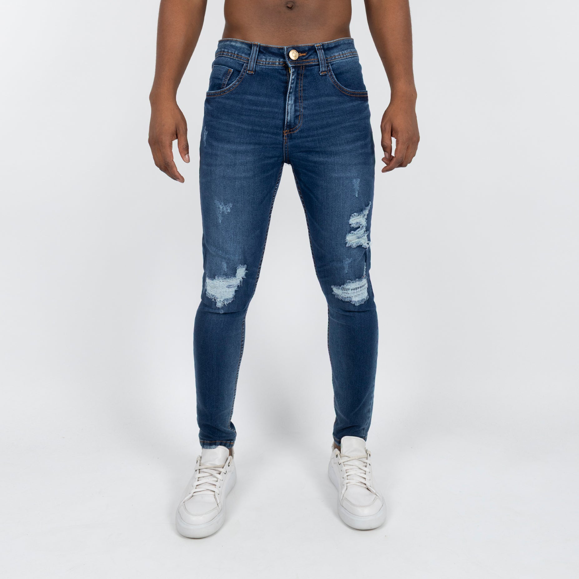 Jean hombre skinny azul medio