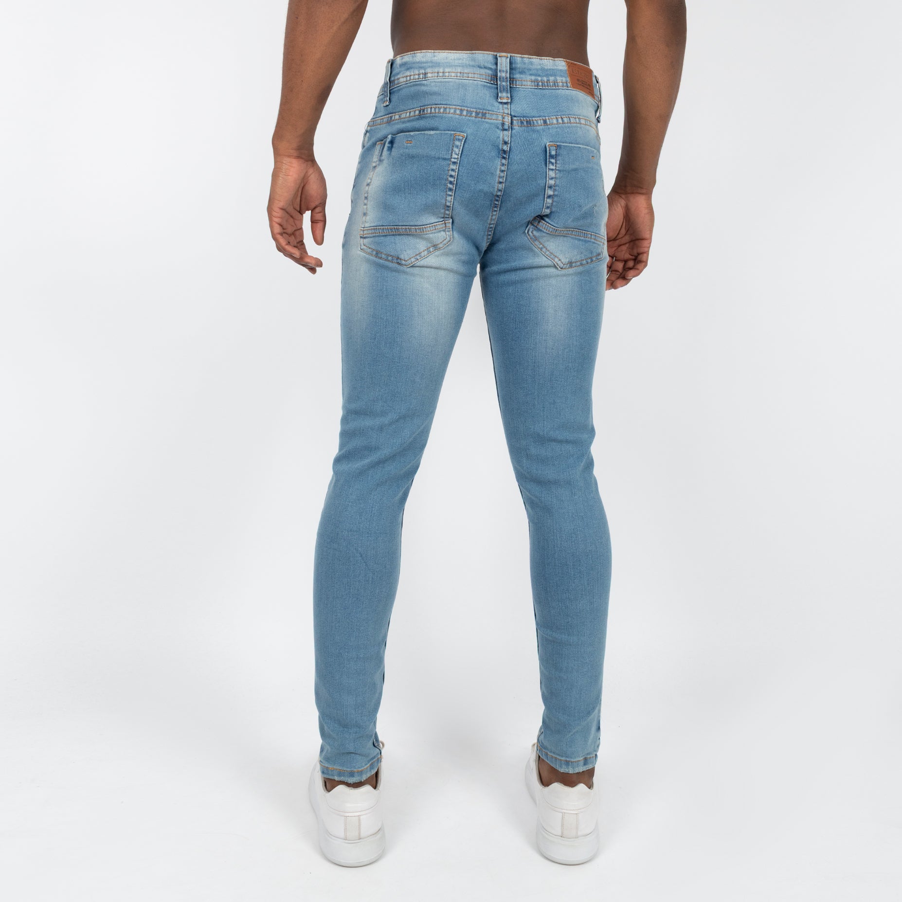 Jean hombre skinny azul rotos