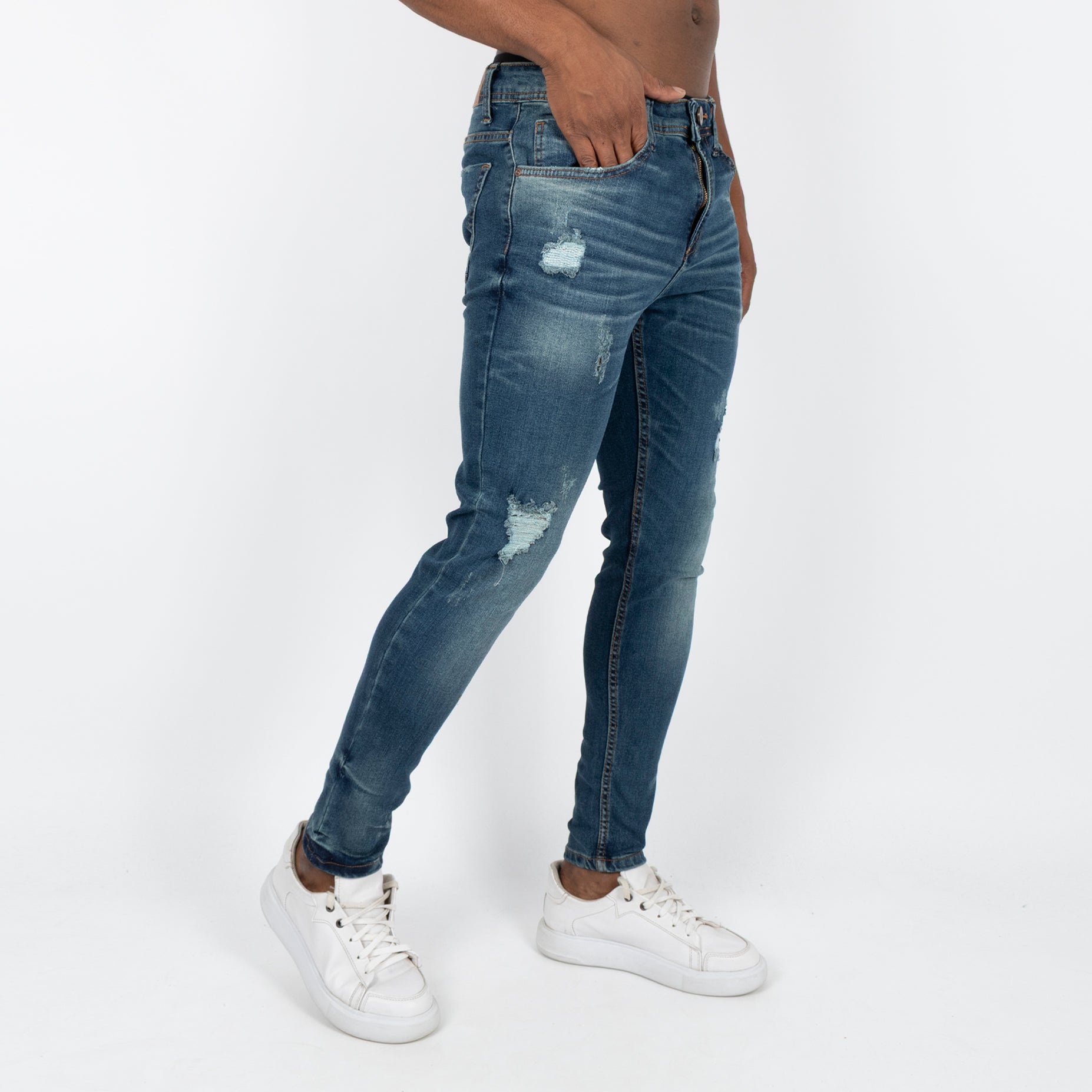 Jean hombre skinny desgaste