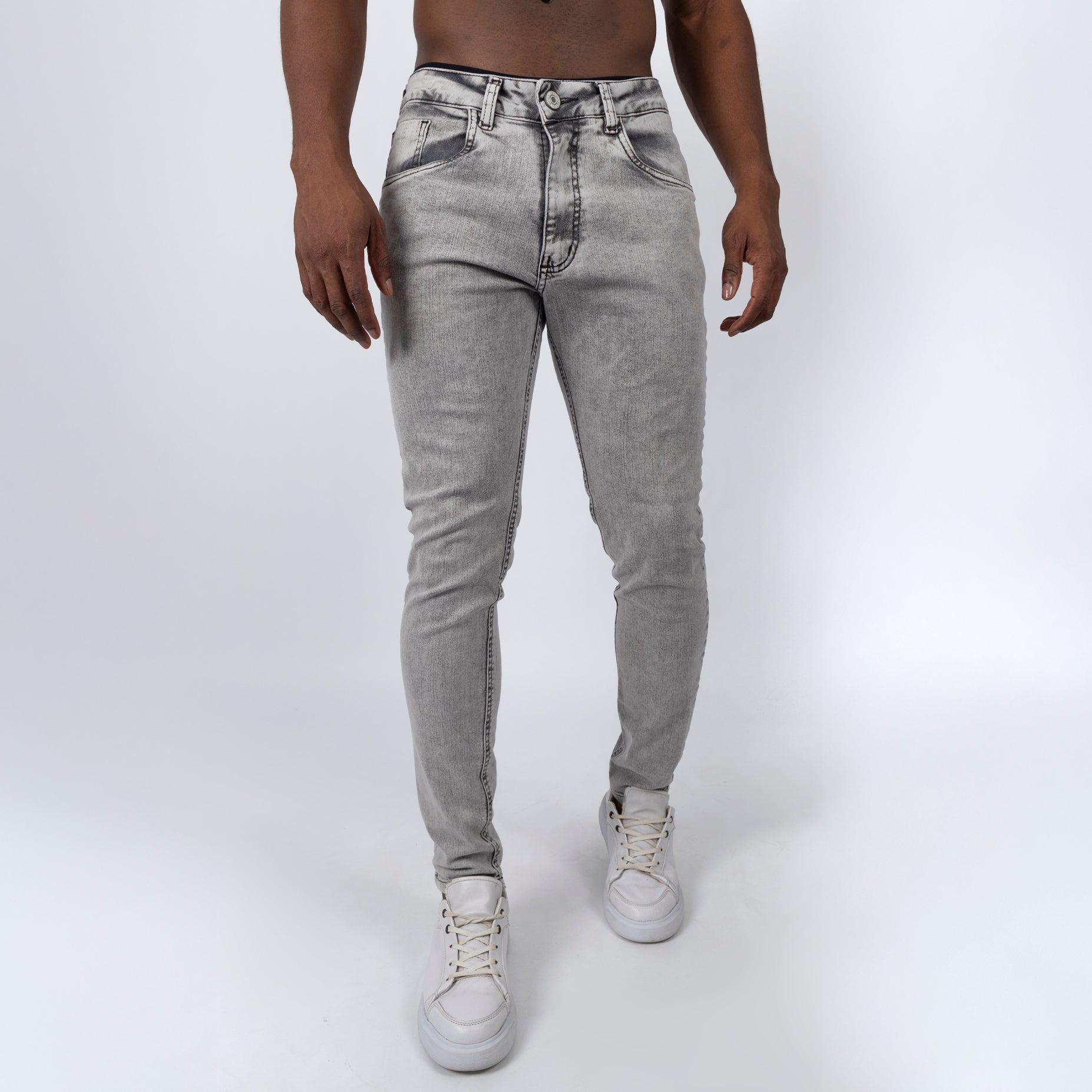 Jean hombre skinny gris