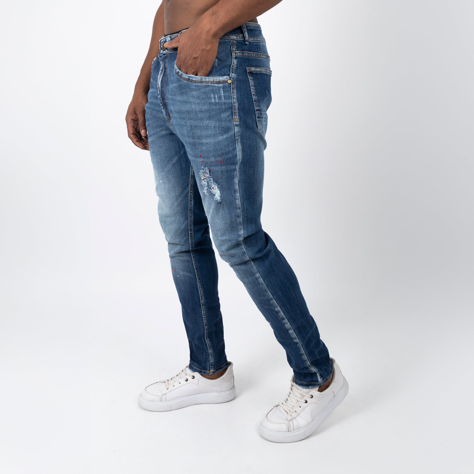 Jean hombre skinny gotas