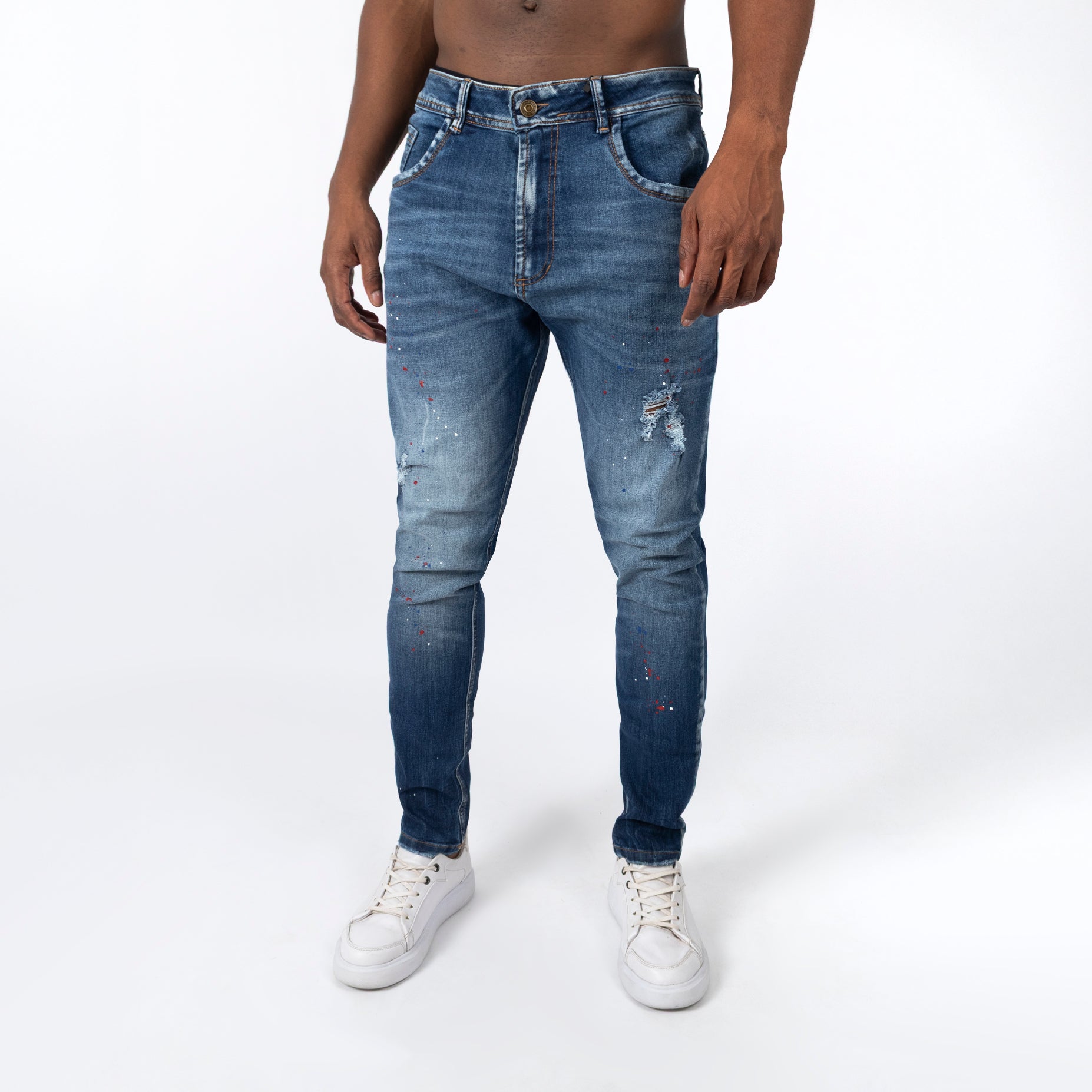 Jean hombre skinny gotas