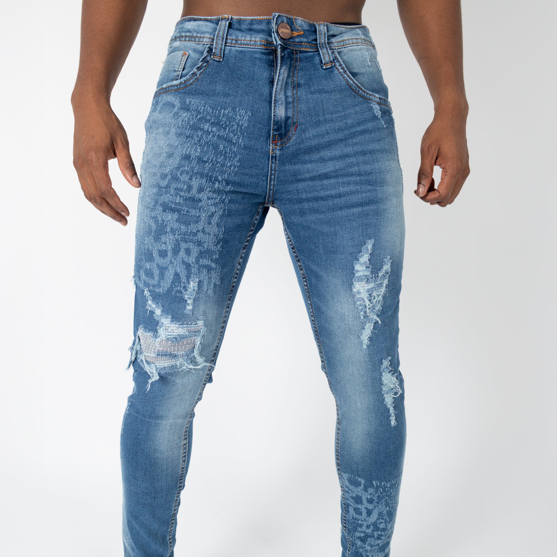 Jean hombre skinny bordado