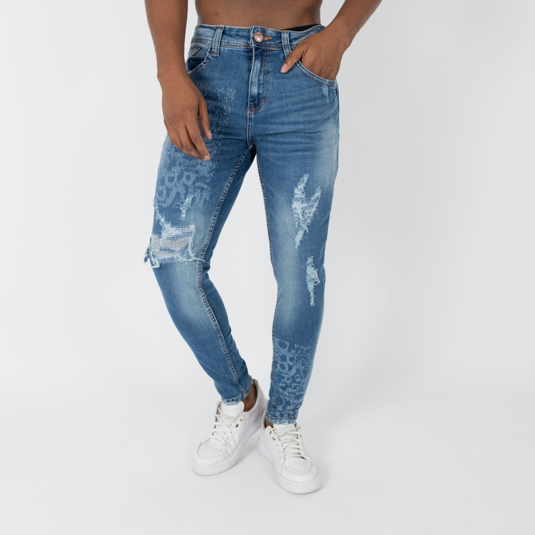 Jean hombre skinny bordado