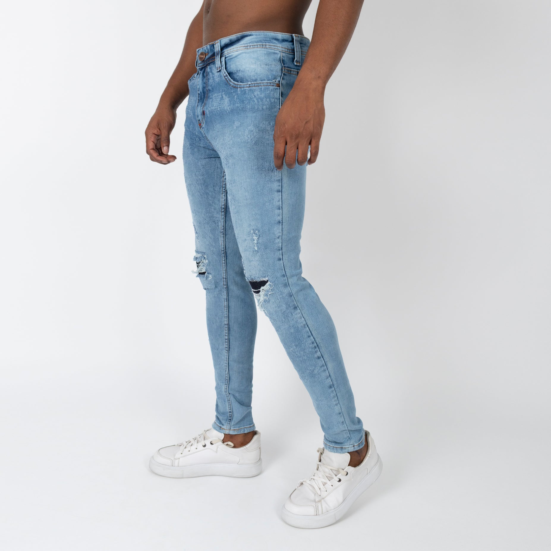 Jean hombre skinny roto rodilla