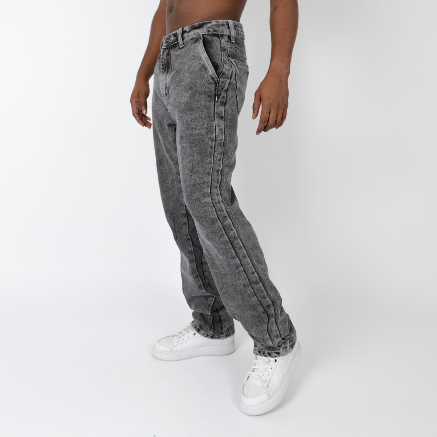 Jean hombre baggy gris