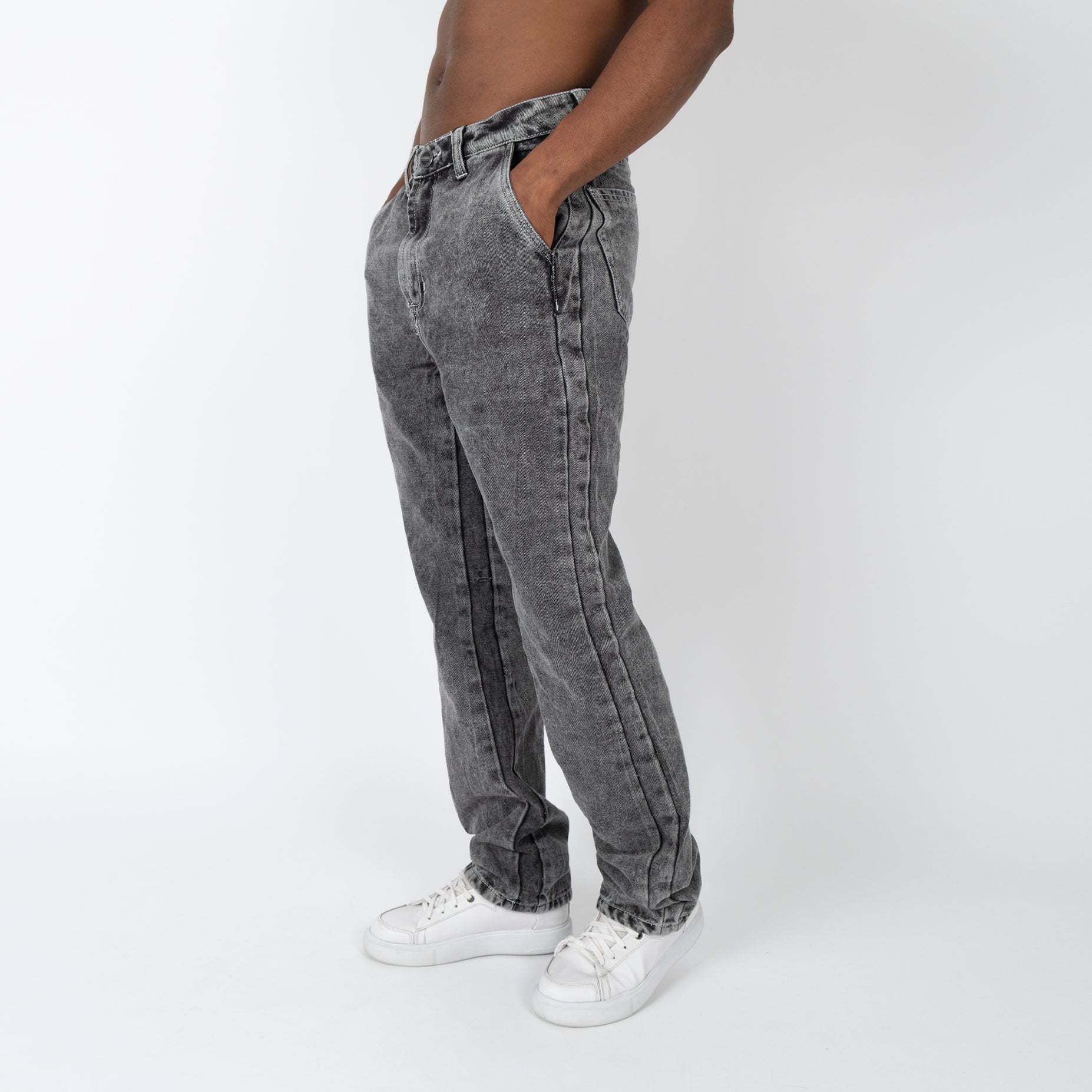 Jean hombre baggy gris