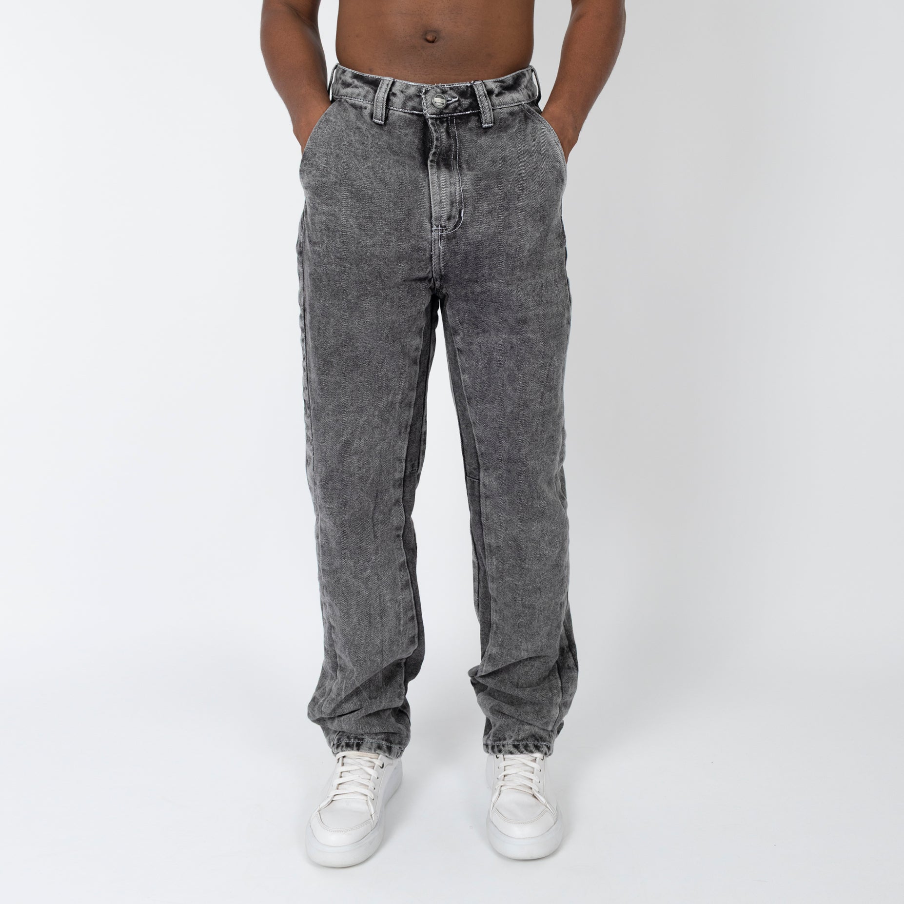 Jean hombre baggy gris