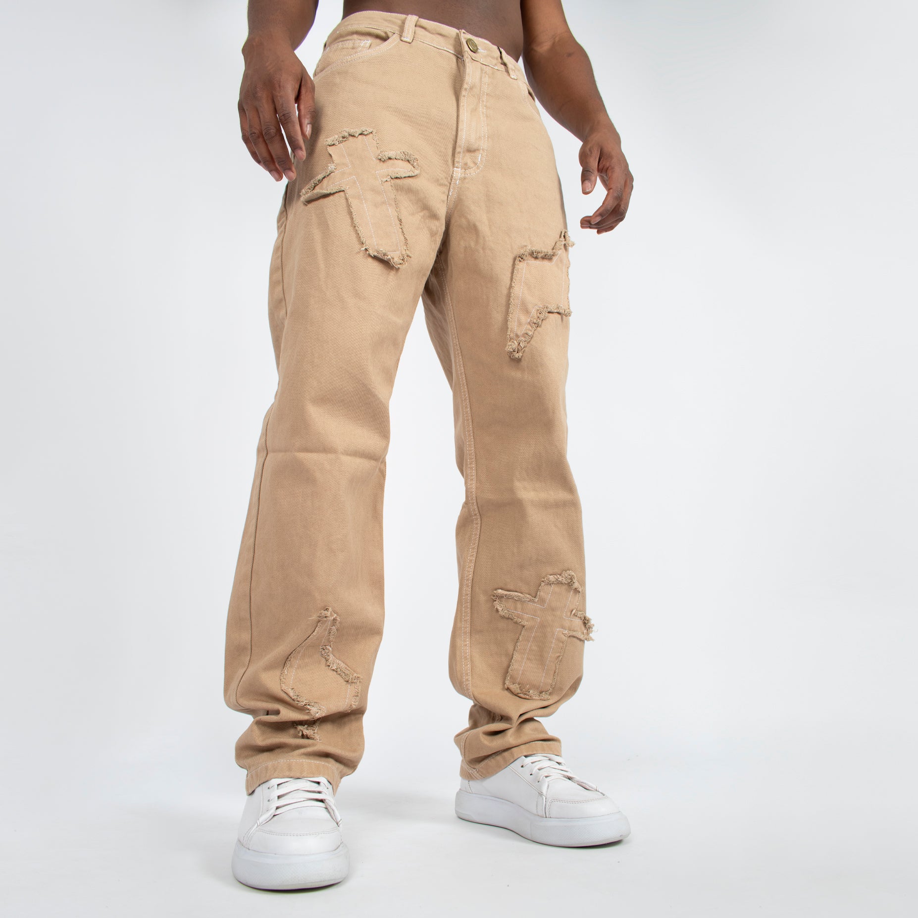 Jean hombre ancho cafe