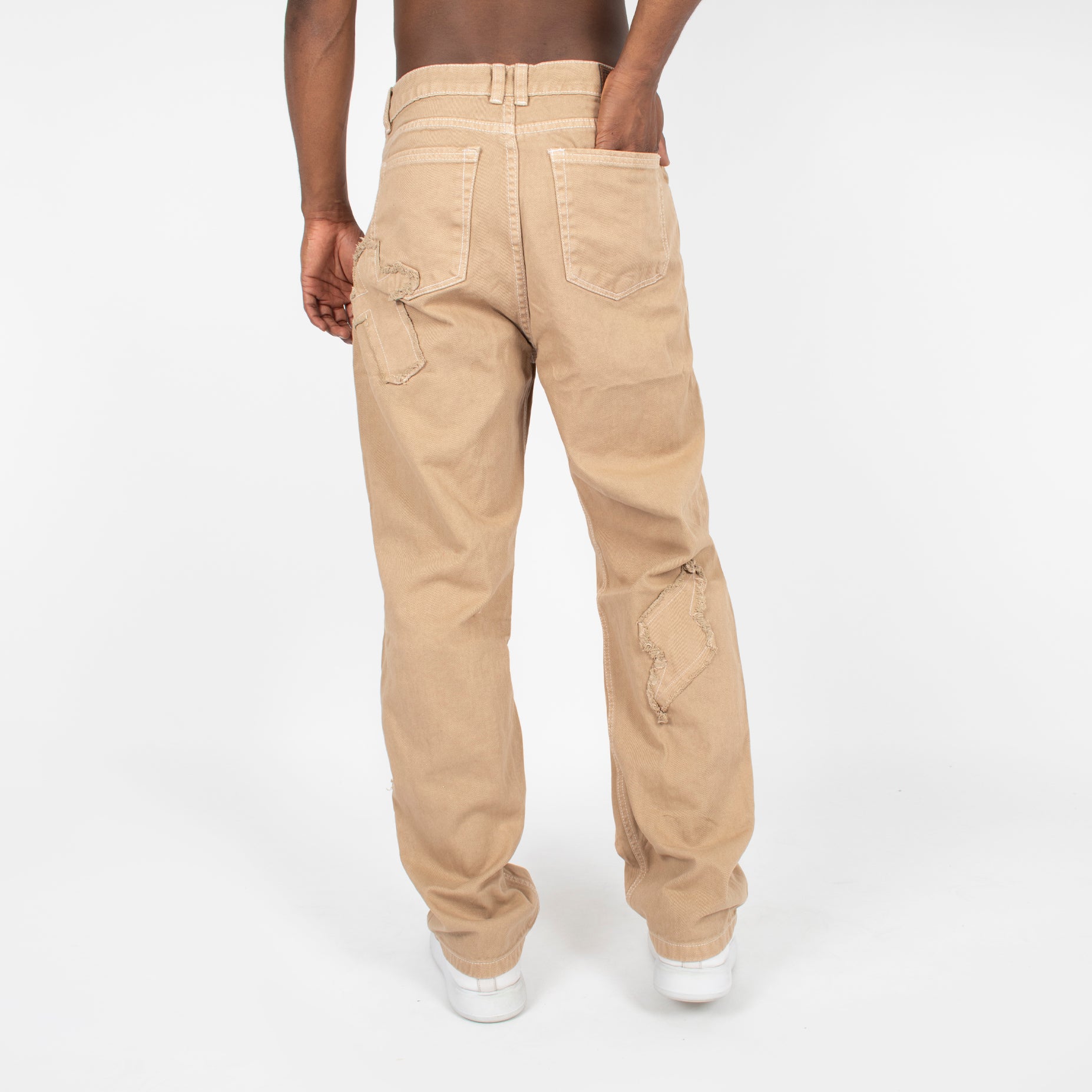 Jean hombre ancho cafe