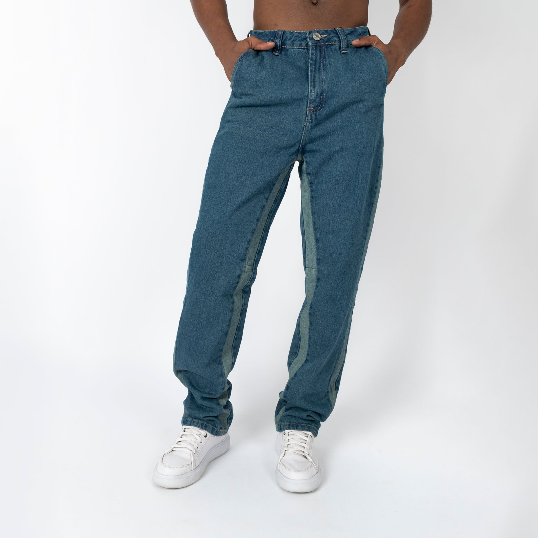 Jean hombre baggy raya