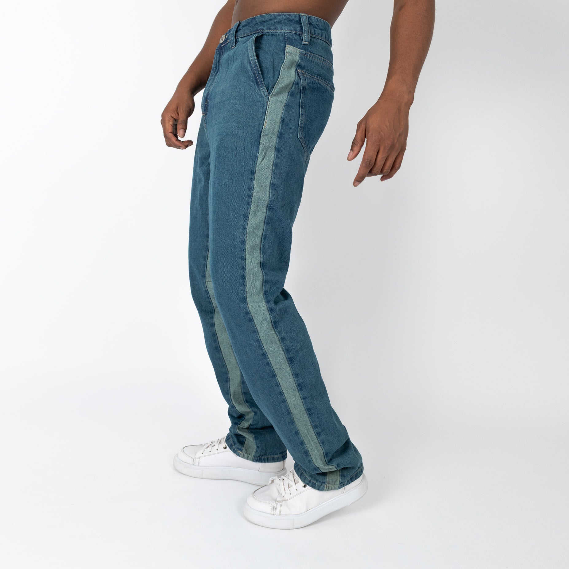 Jean hombre baggy raya