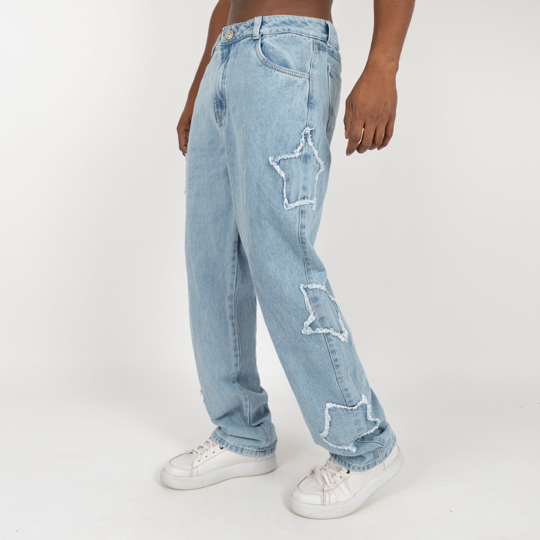 Jean hombre ancho azul calro