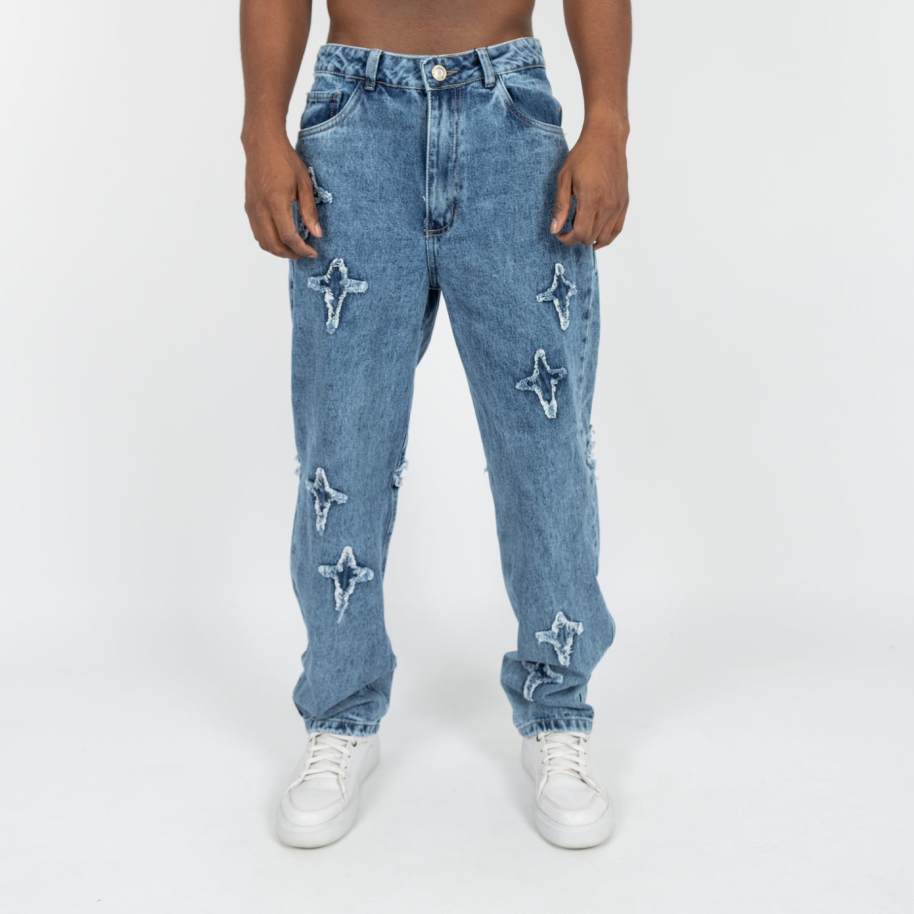 Jean hombre ancho azul