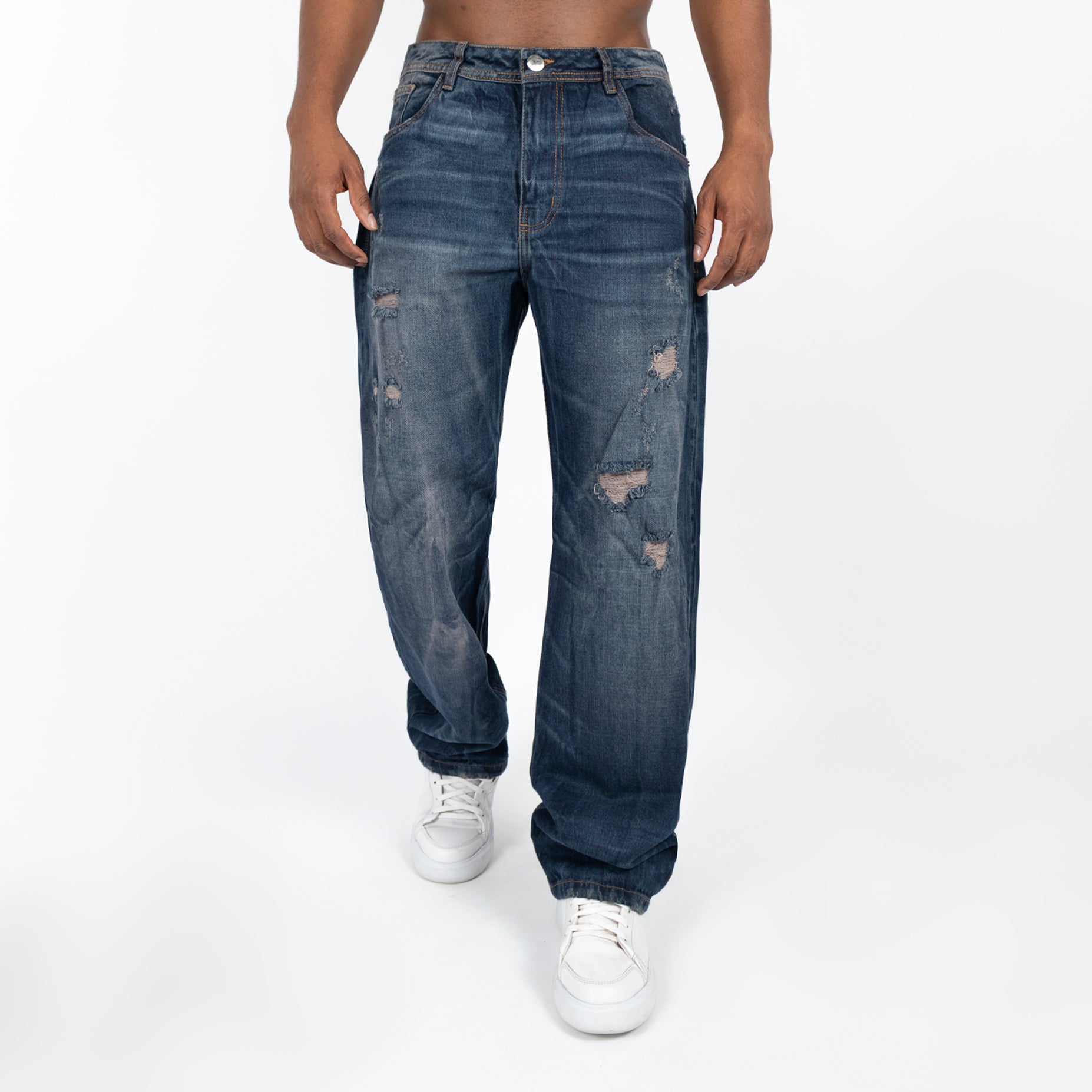 Jean hombre baggy puntos