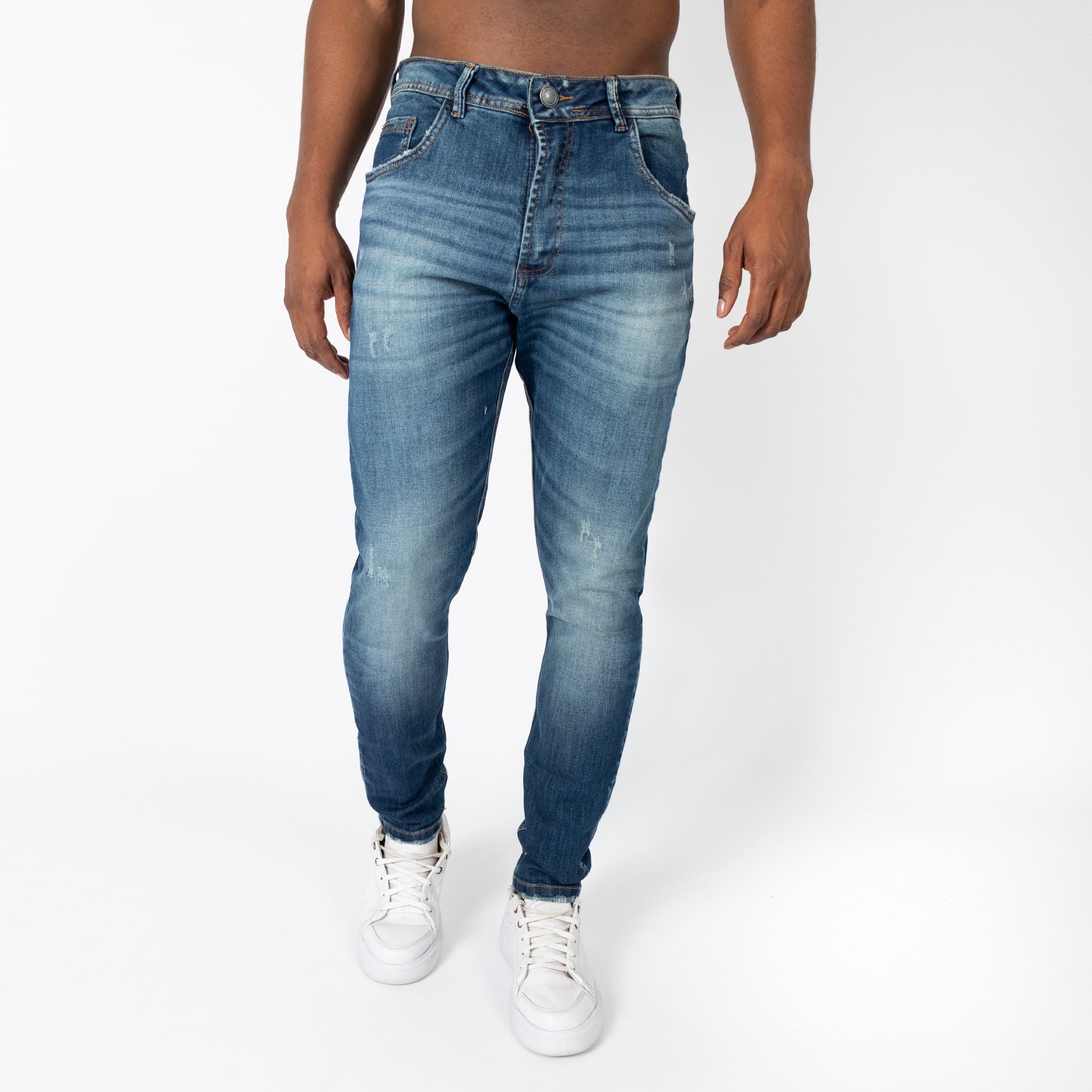 Jean hombre skinny azul medio