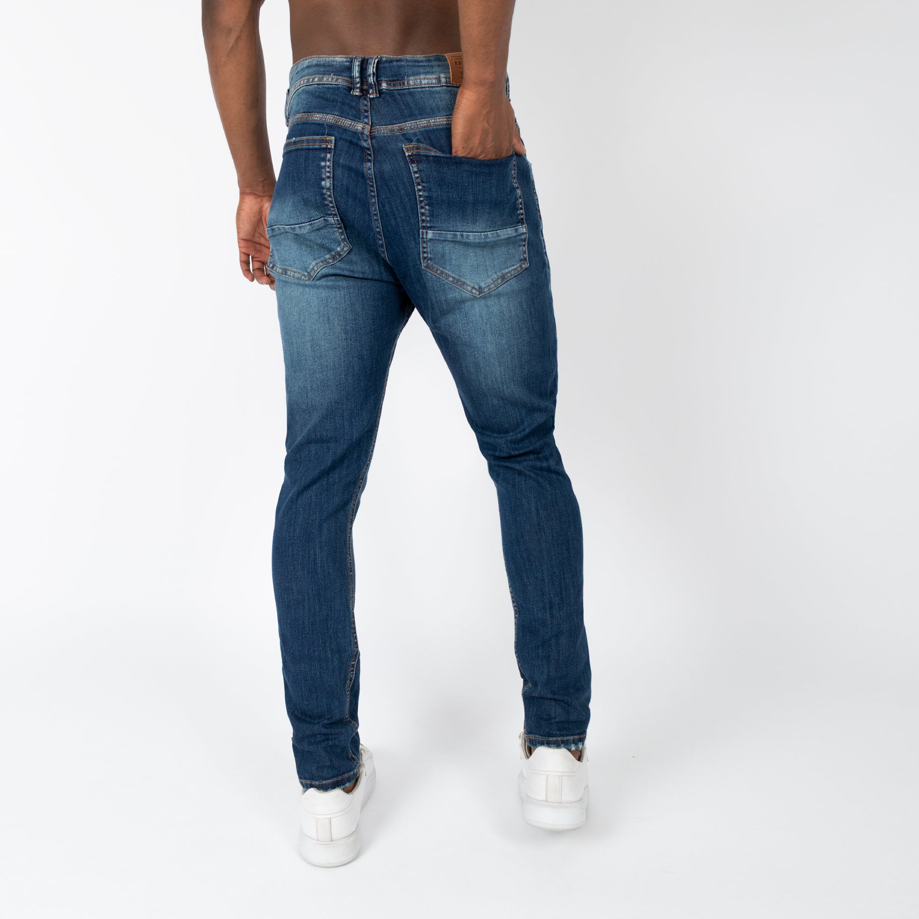 Jean hombre skinny azul medio