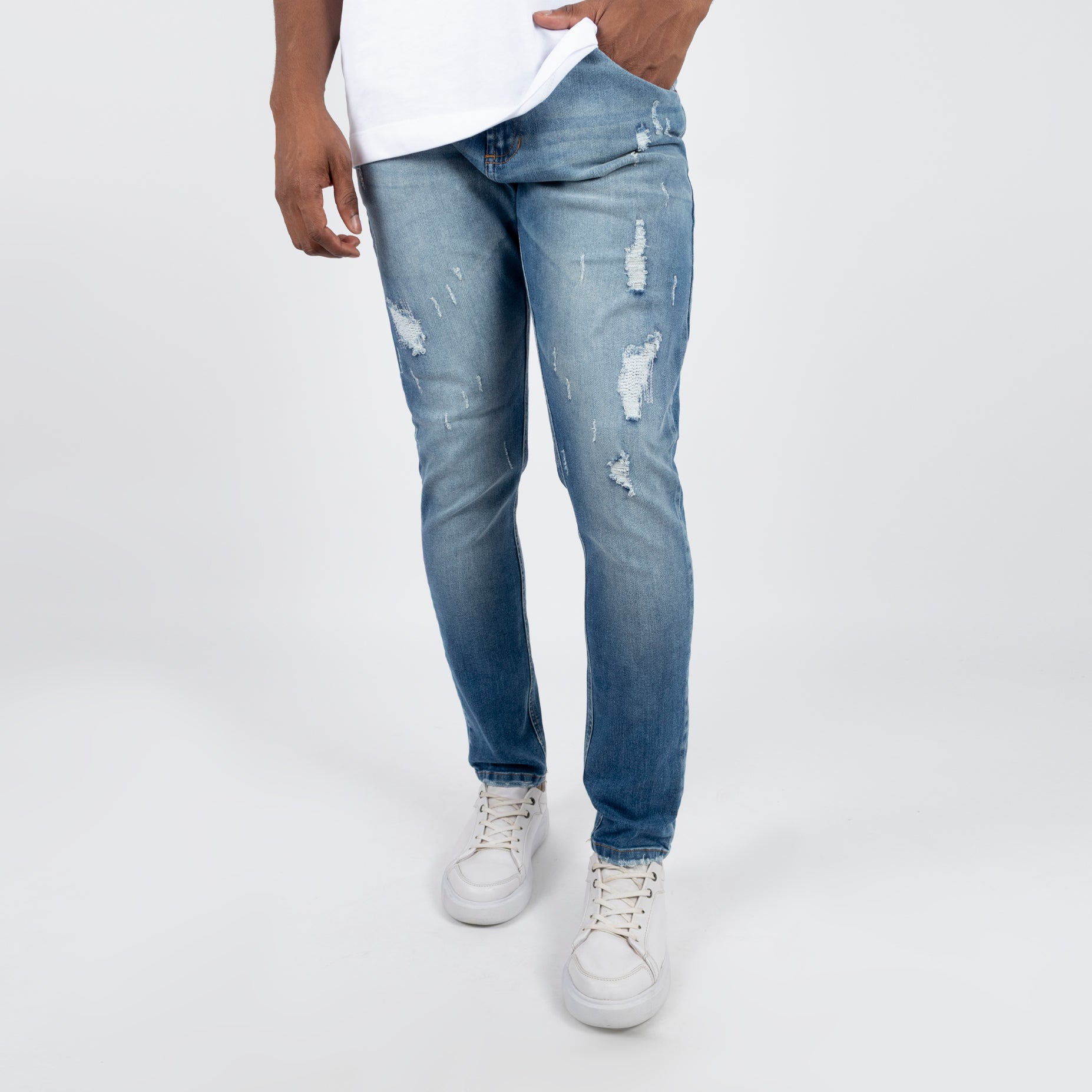 Jean hombre skinny desgaste