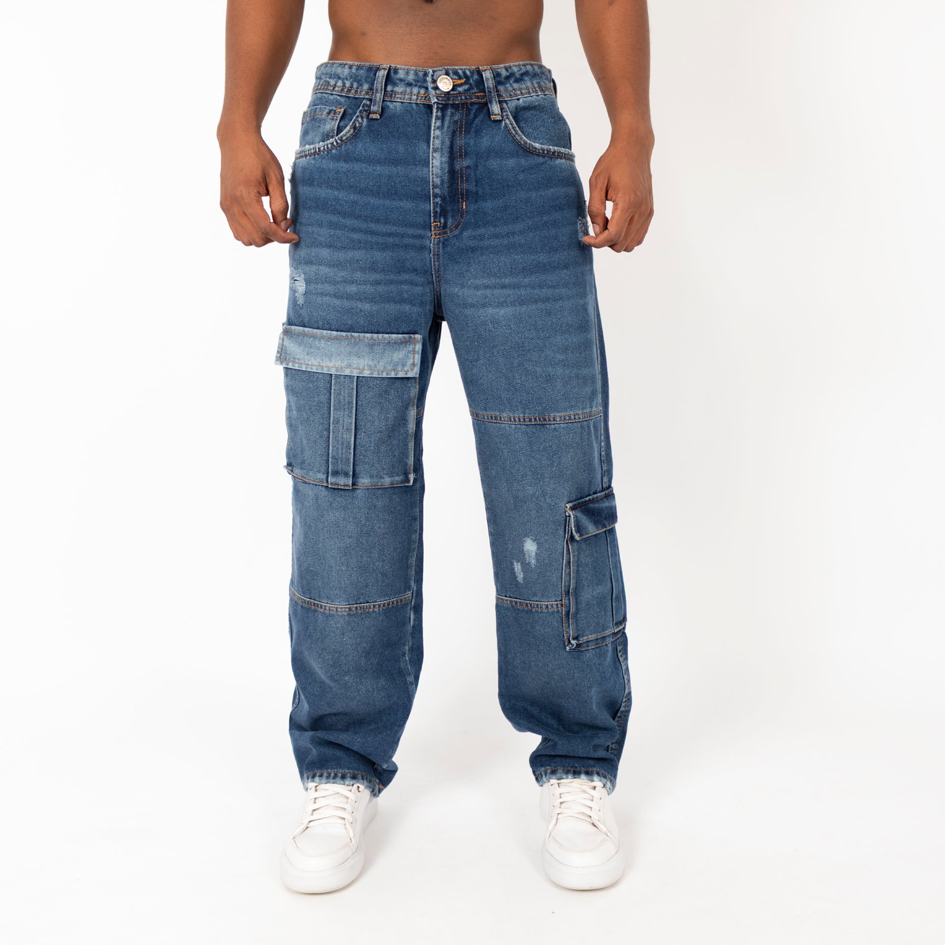 Jean hombre baggy bolsillos