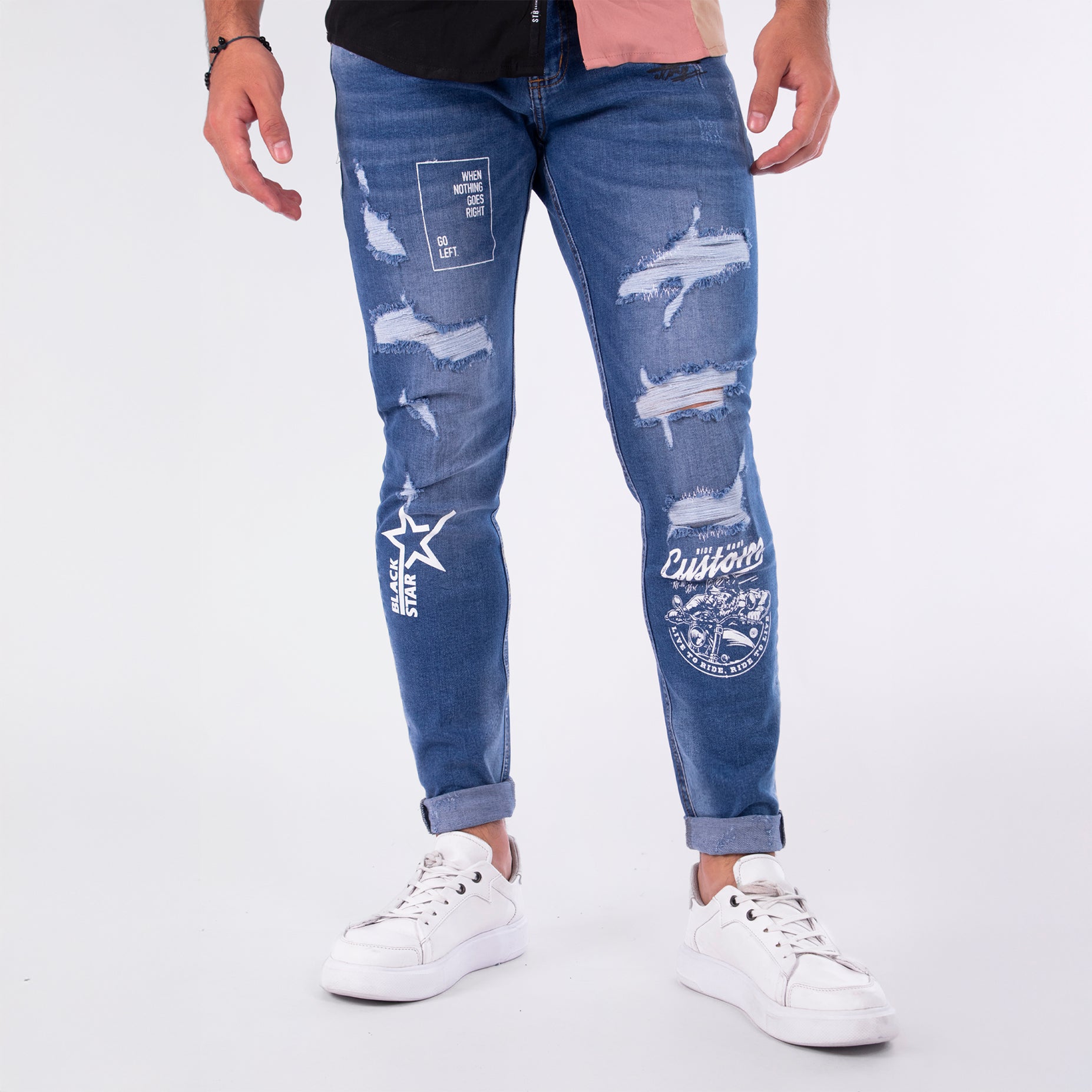 Jean hombre con estampado