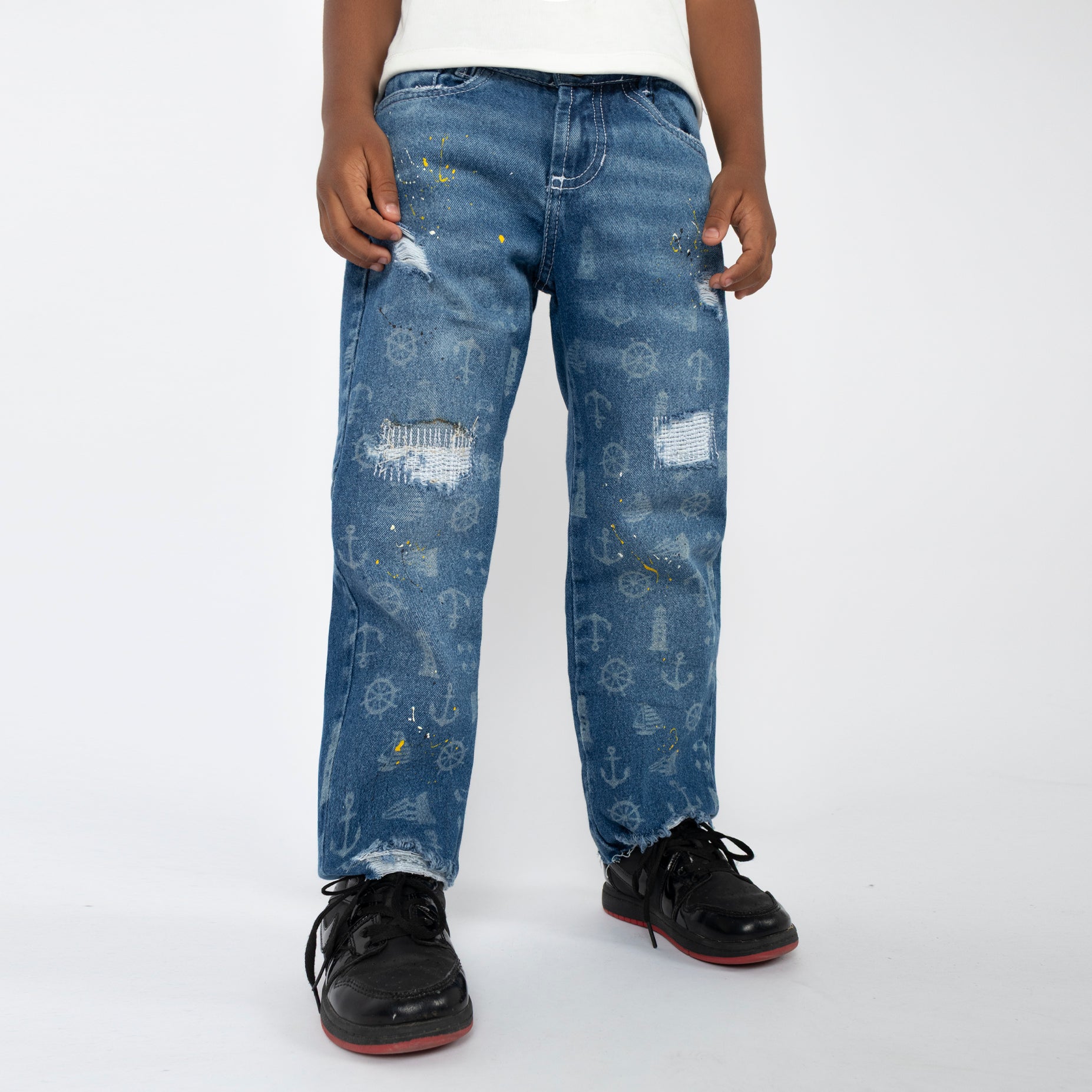 Jean niño baggy estampado