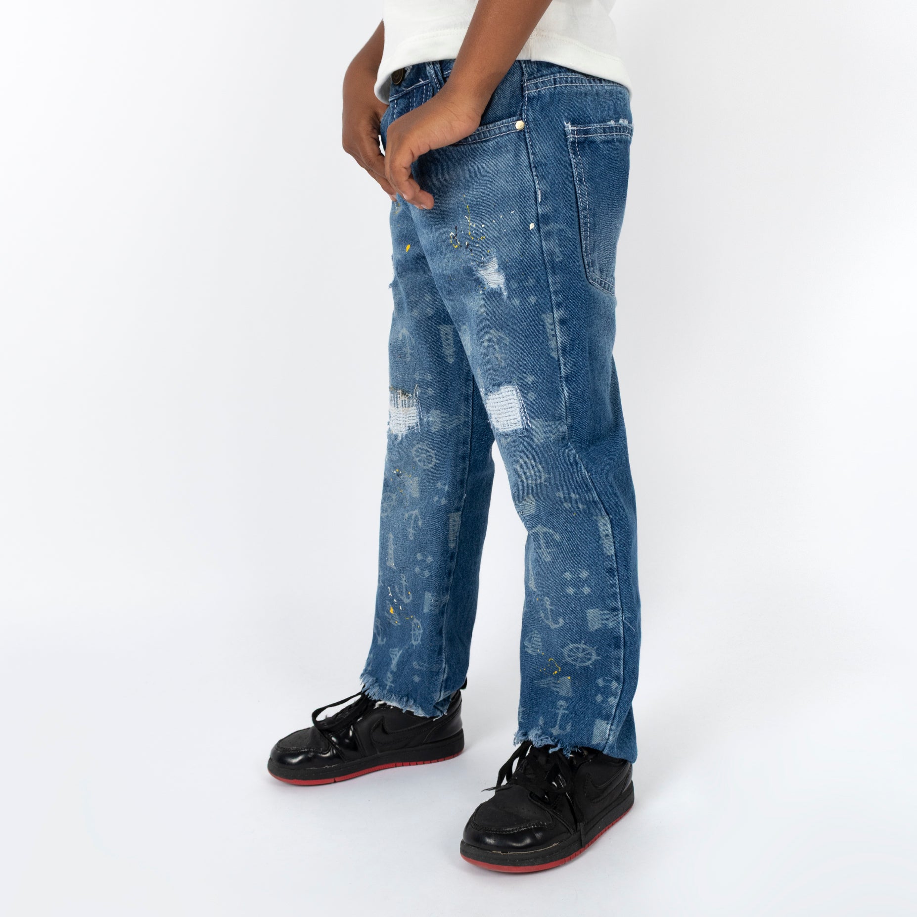 Jean niño baggy estampado