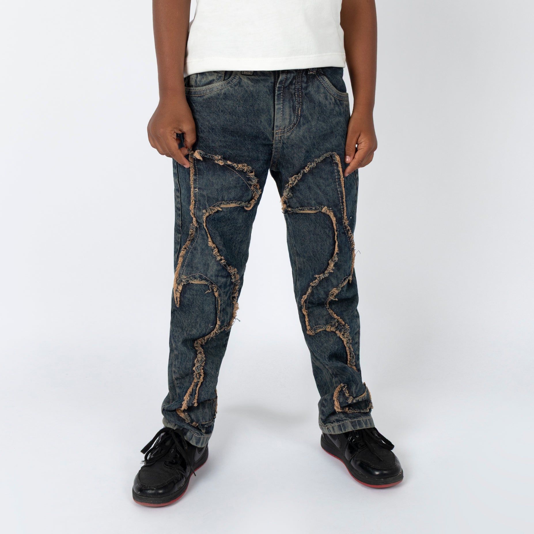 jean niño baggy bordado