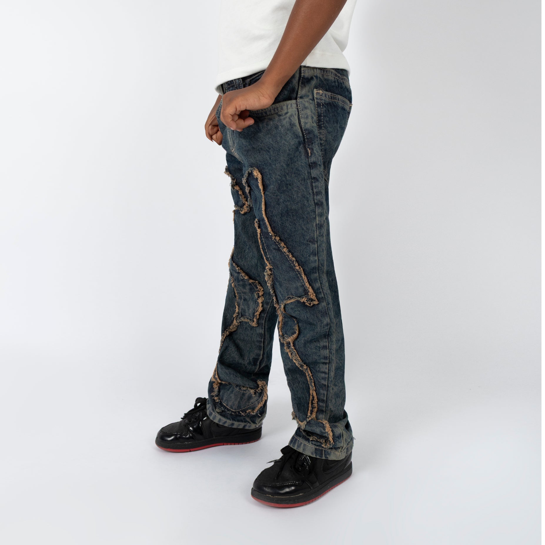 jean niño baggy bordado