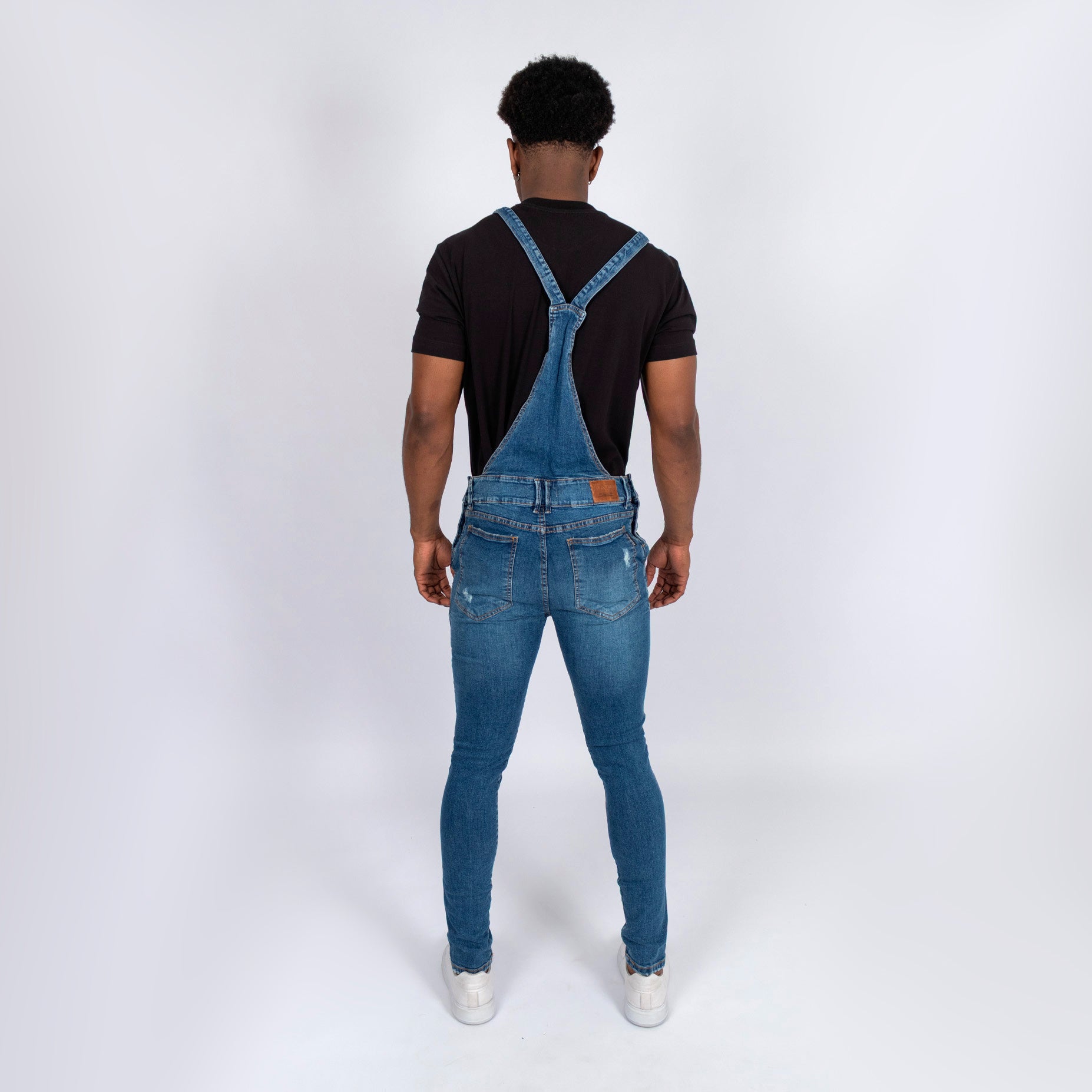 Overol hombre azul desgaste