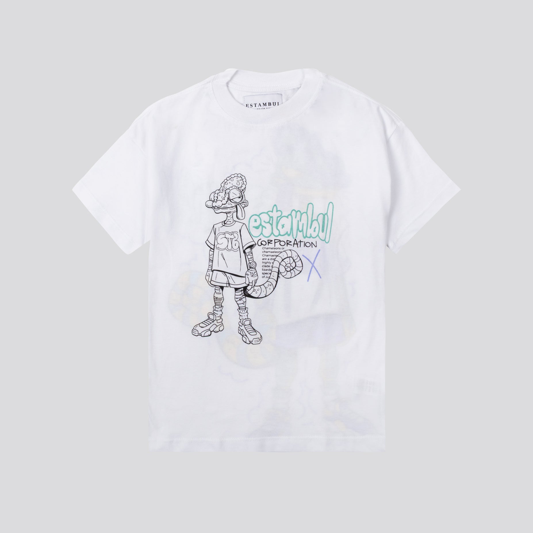 Oversize niño estampada Camaleon