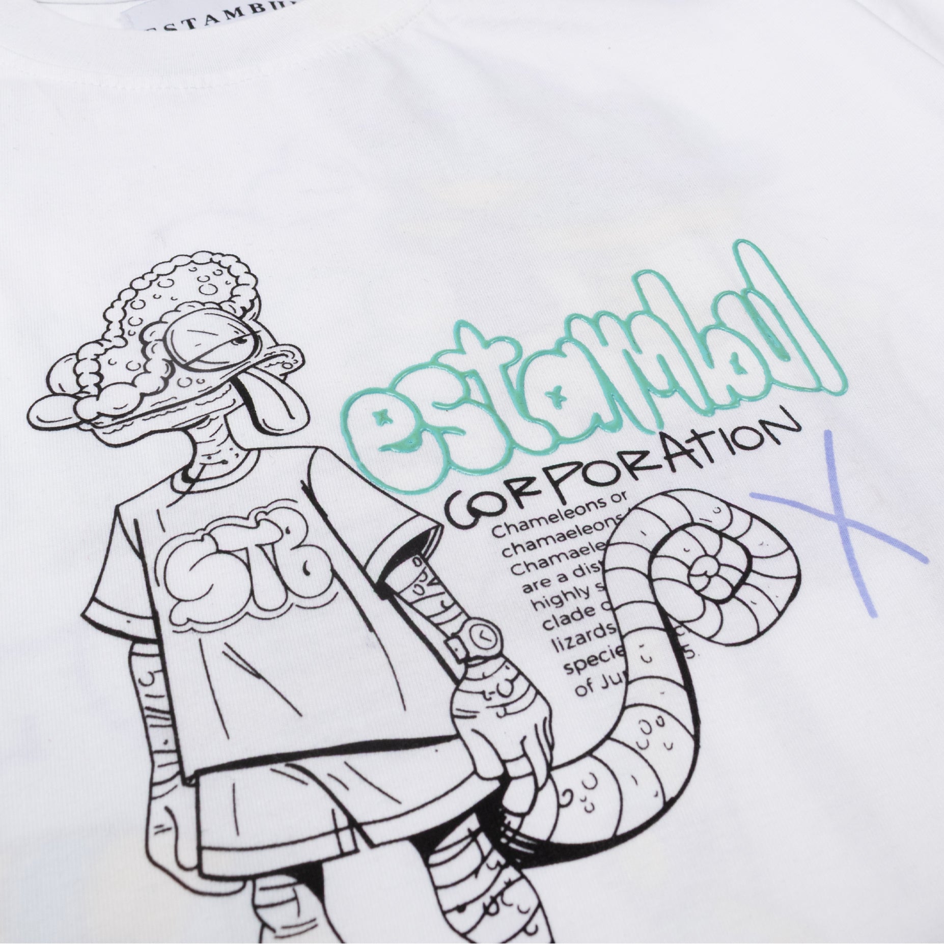 Oversize niño estampada Camaleon