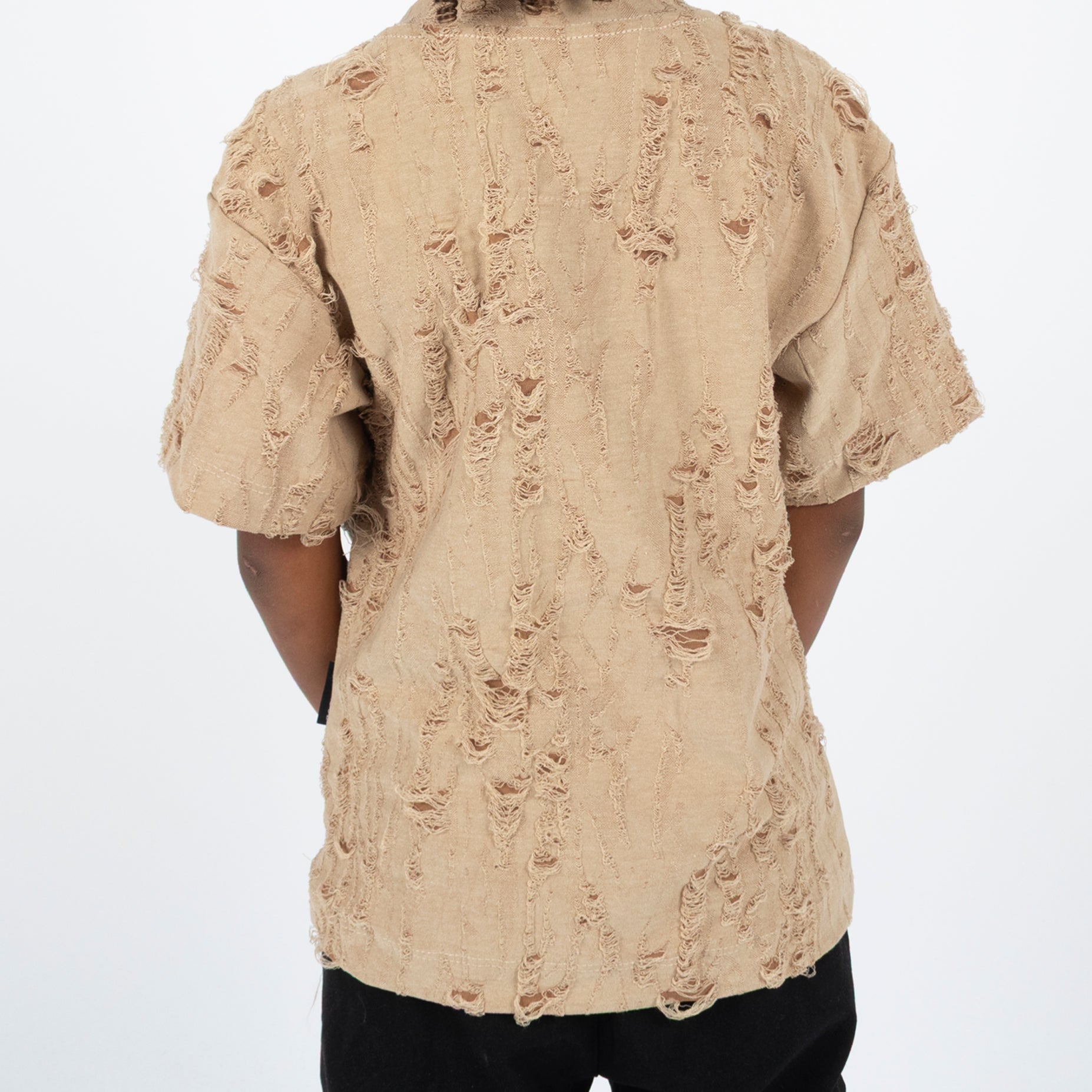 Oversize niño Rotos camel