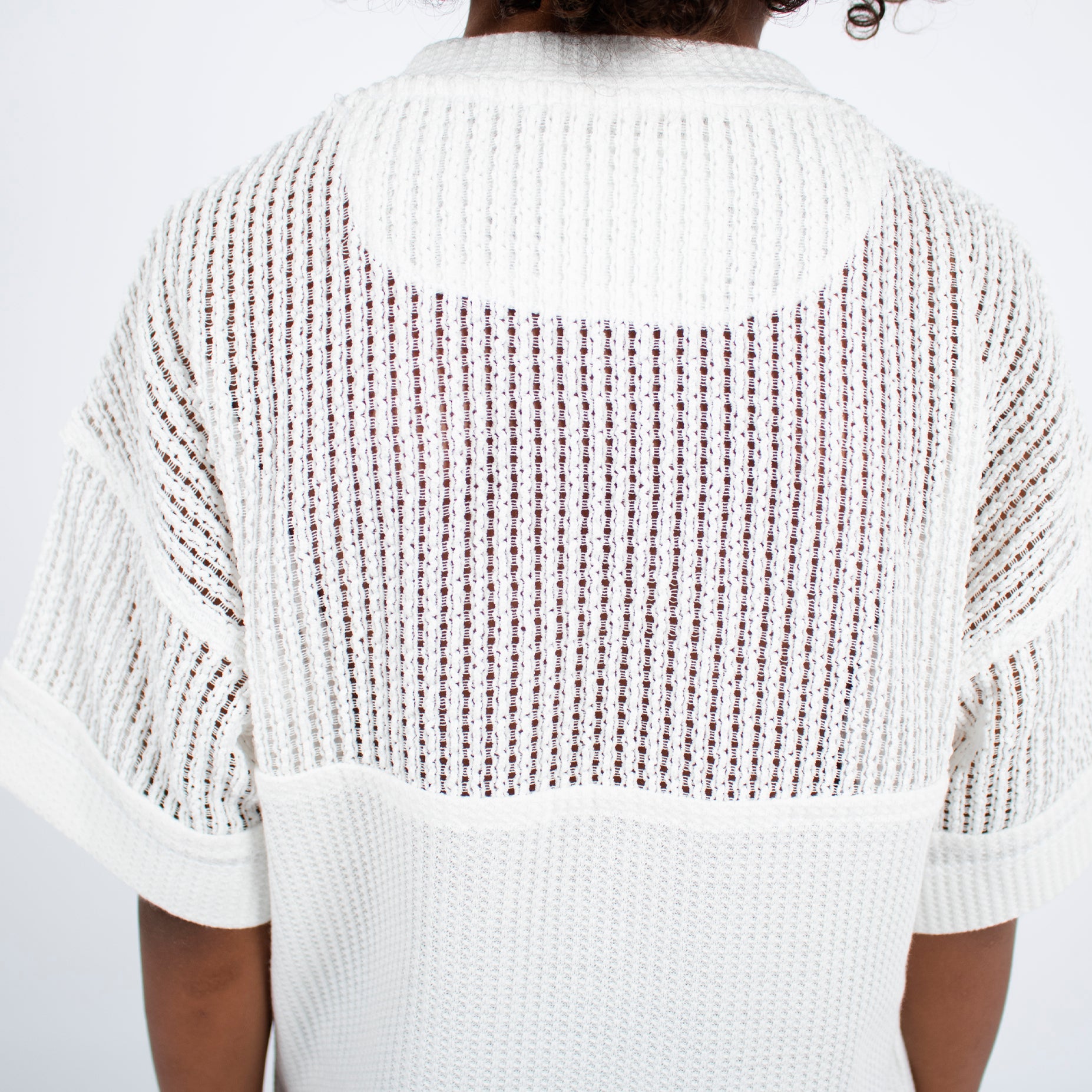 Oversize niño cortes maya blanca