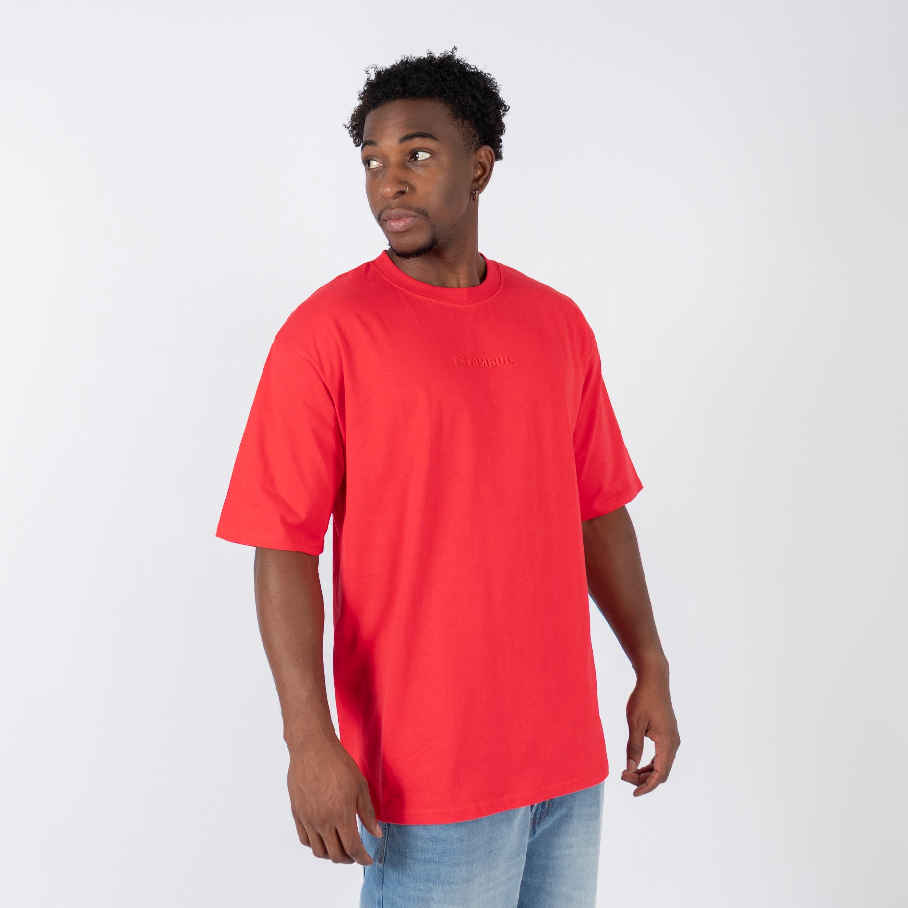 Oversize hombre basica rojo