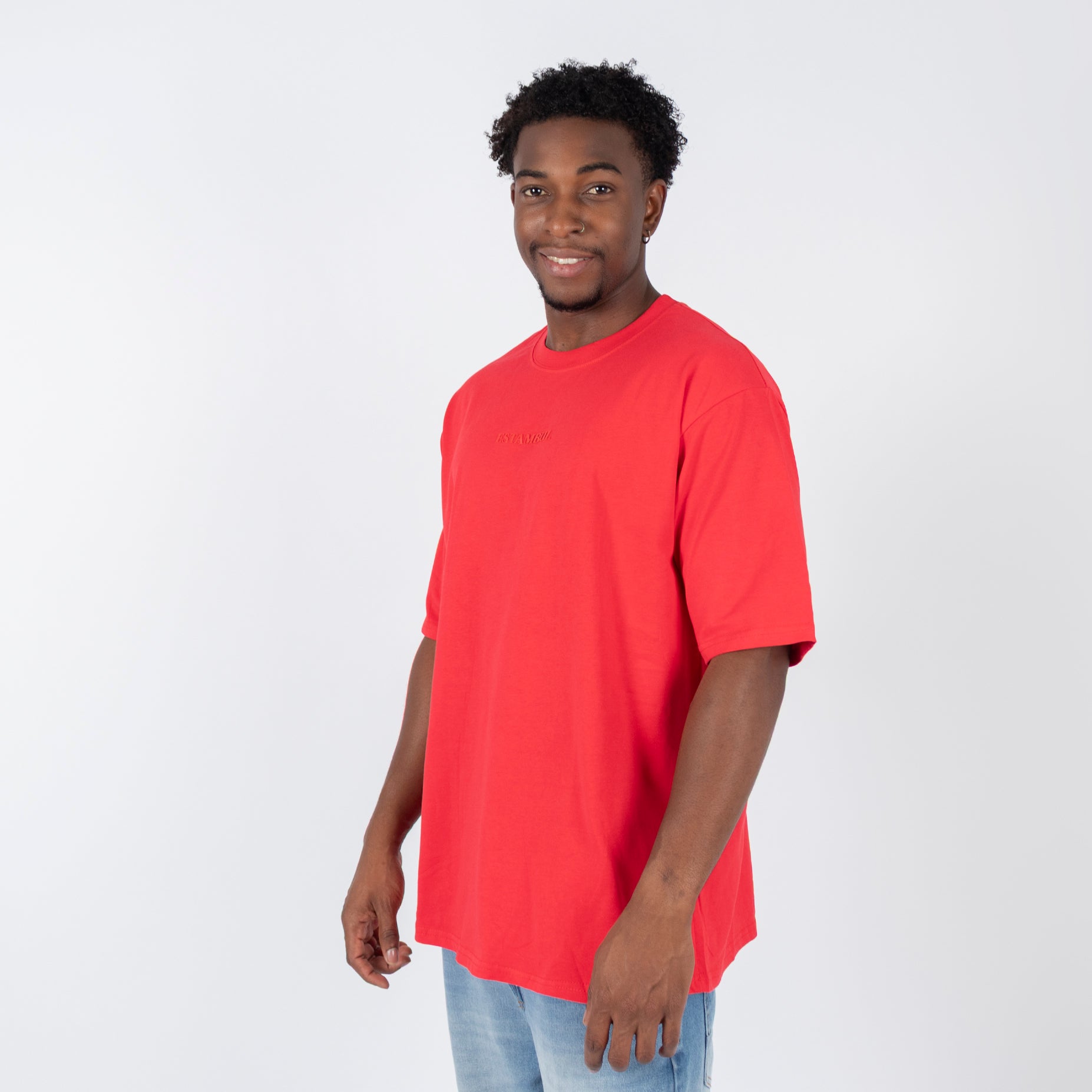 Oversize hombre basica rojo