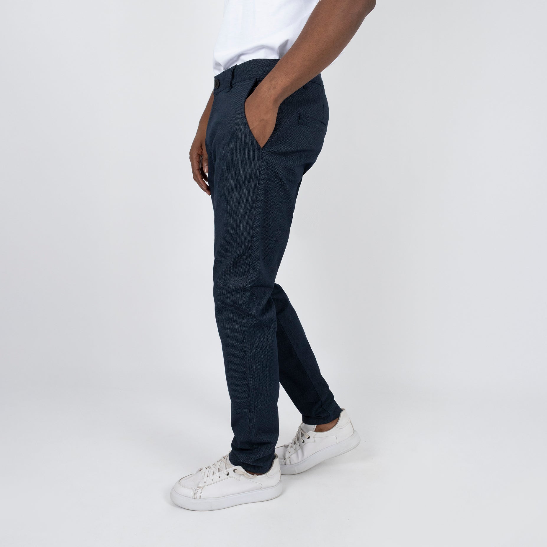 Pantalon hombre en dril azul