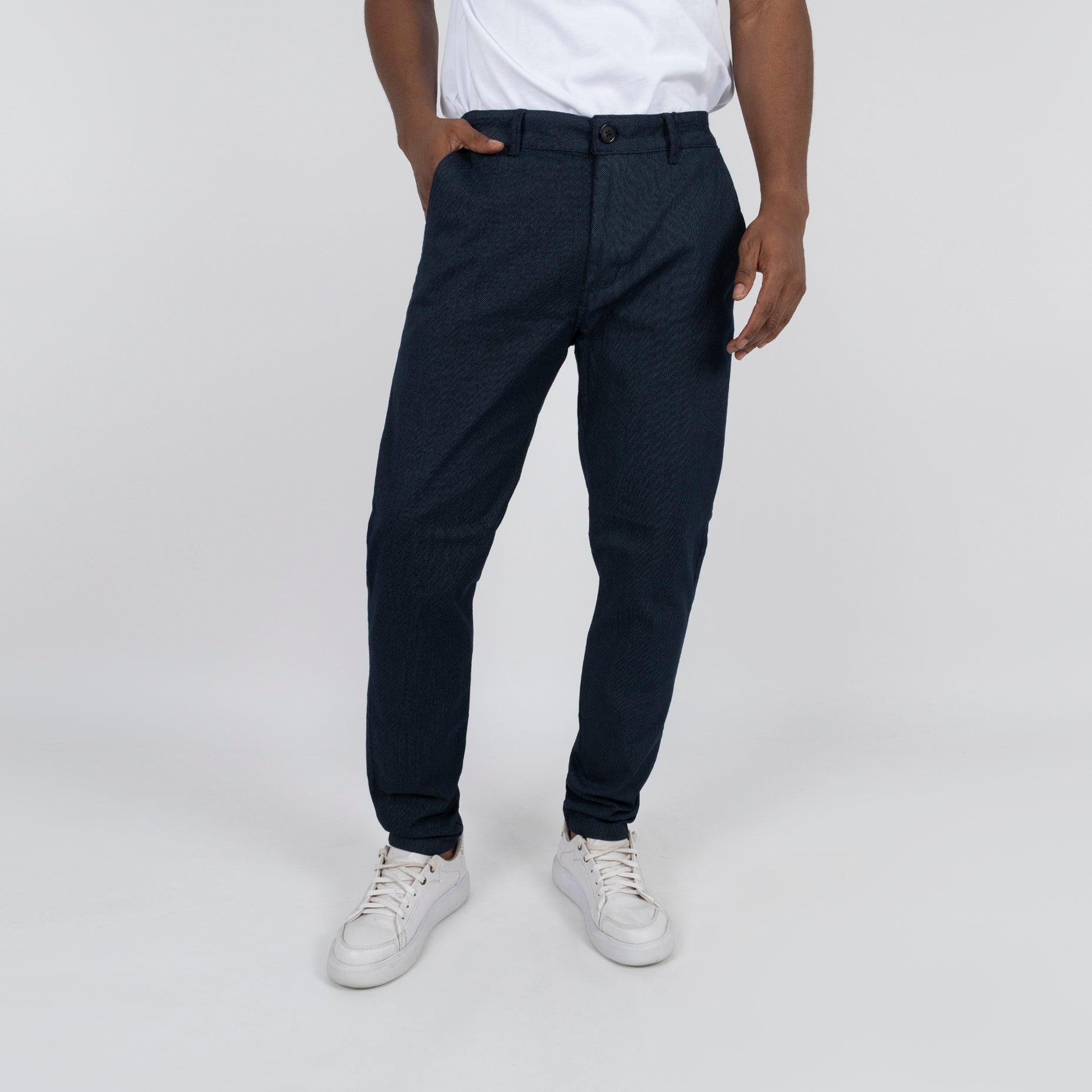 Pantalon hombre en dril azul