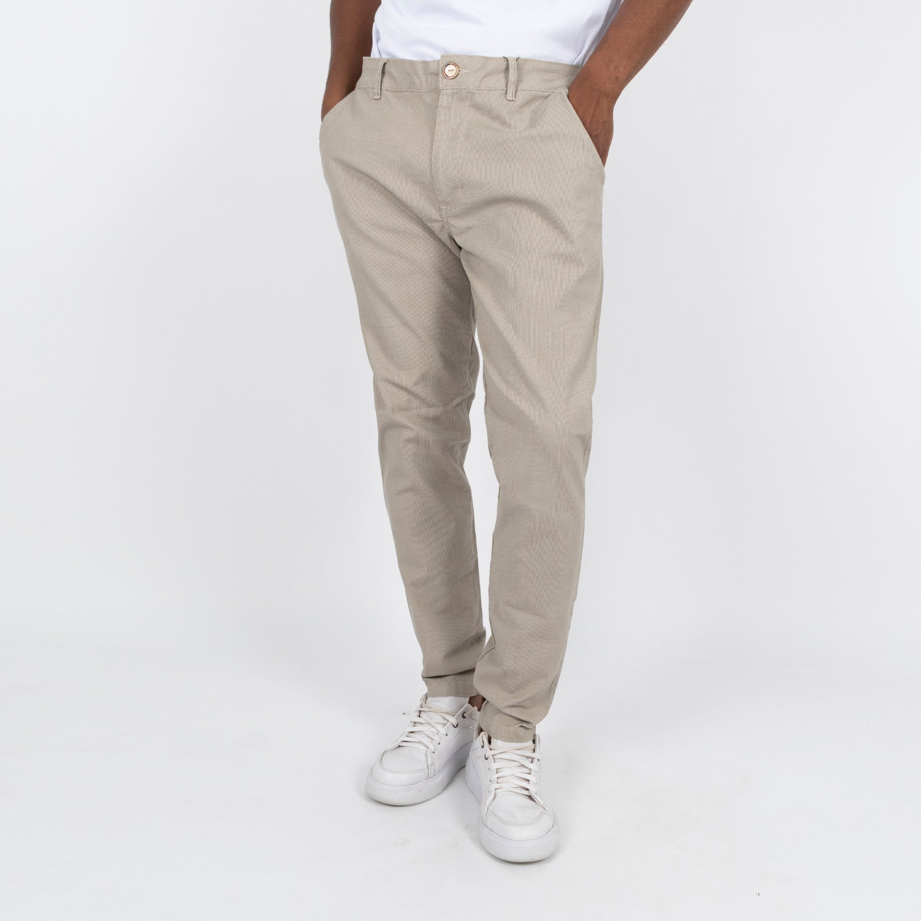 Pantalon hombre en dril arena