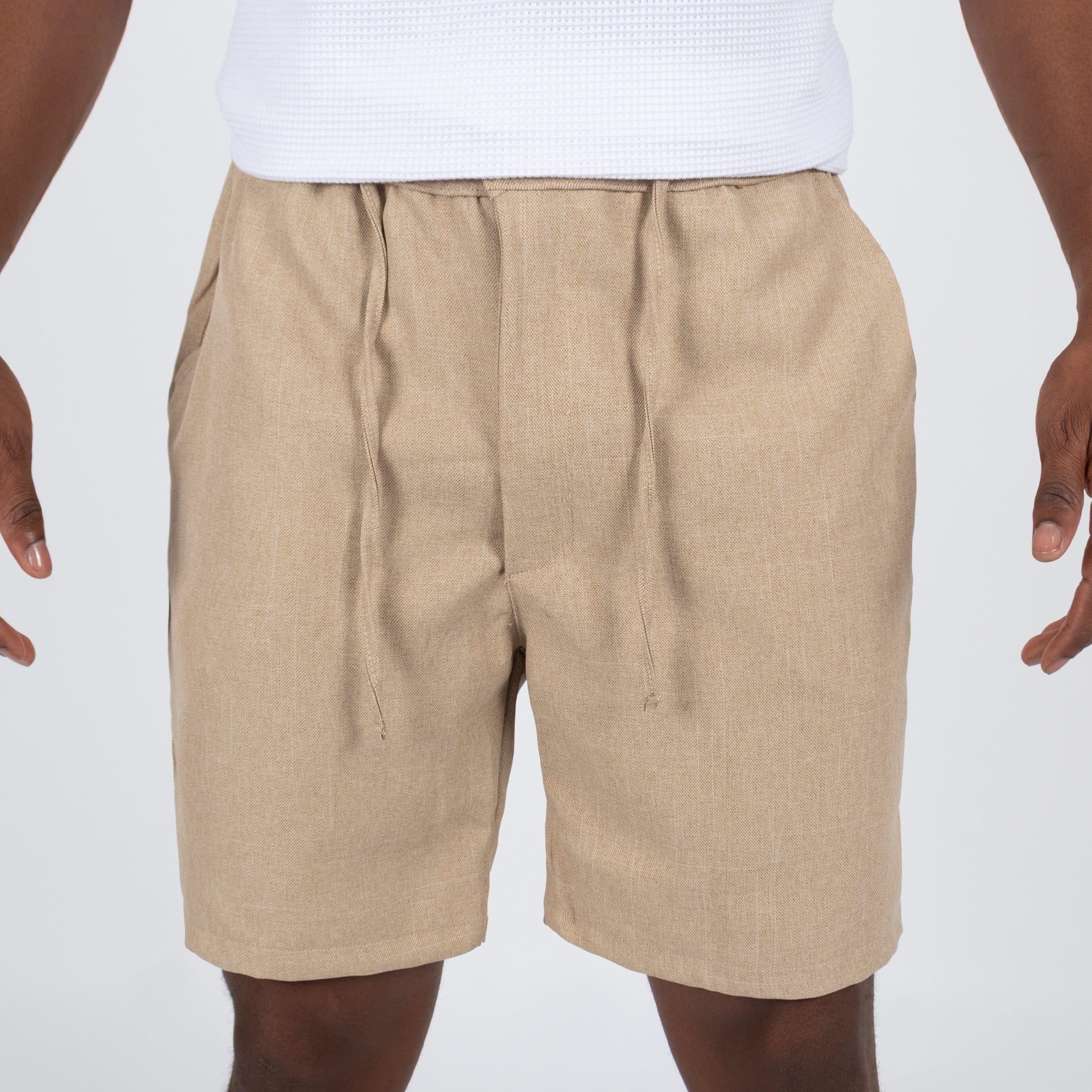 Bermuda hombre lino taupe