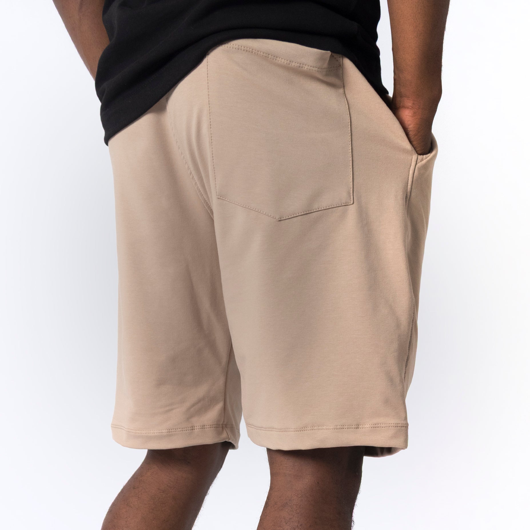 Pantaloneta hombre burda camel