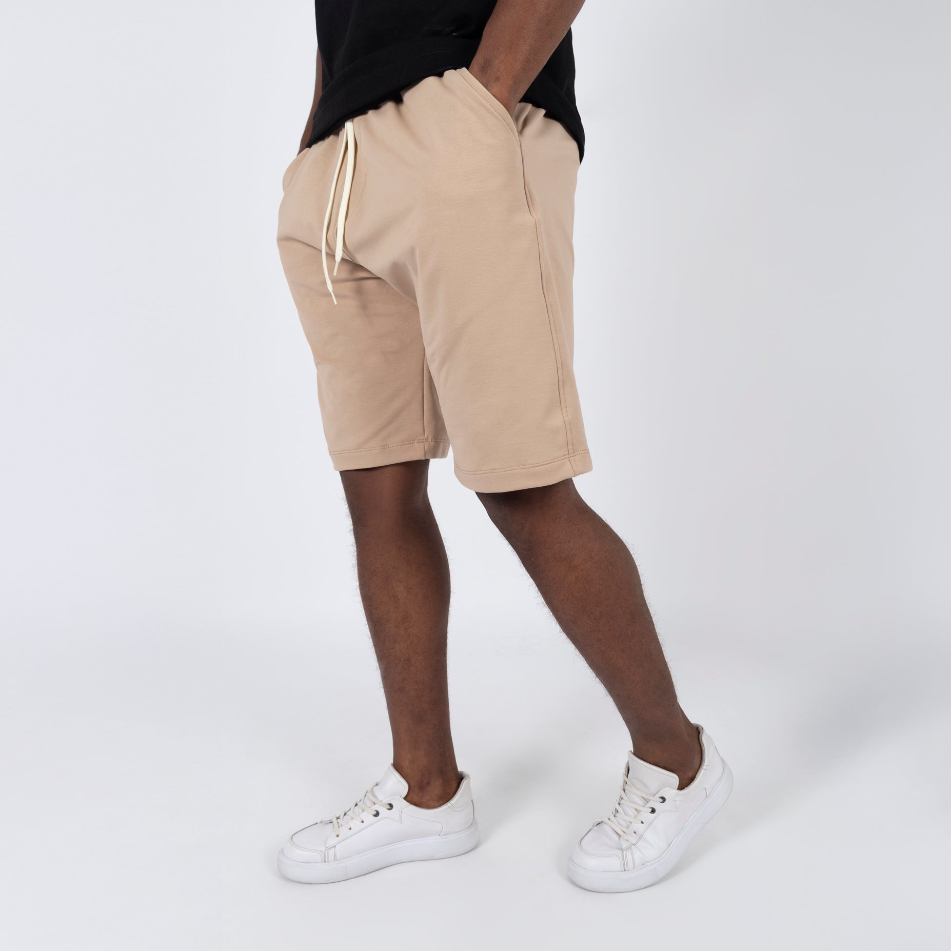 Pantaloneta hombre burda camel