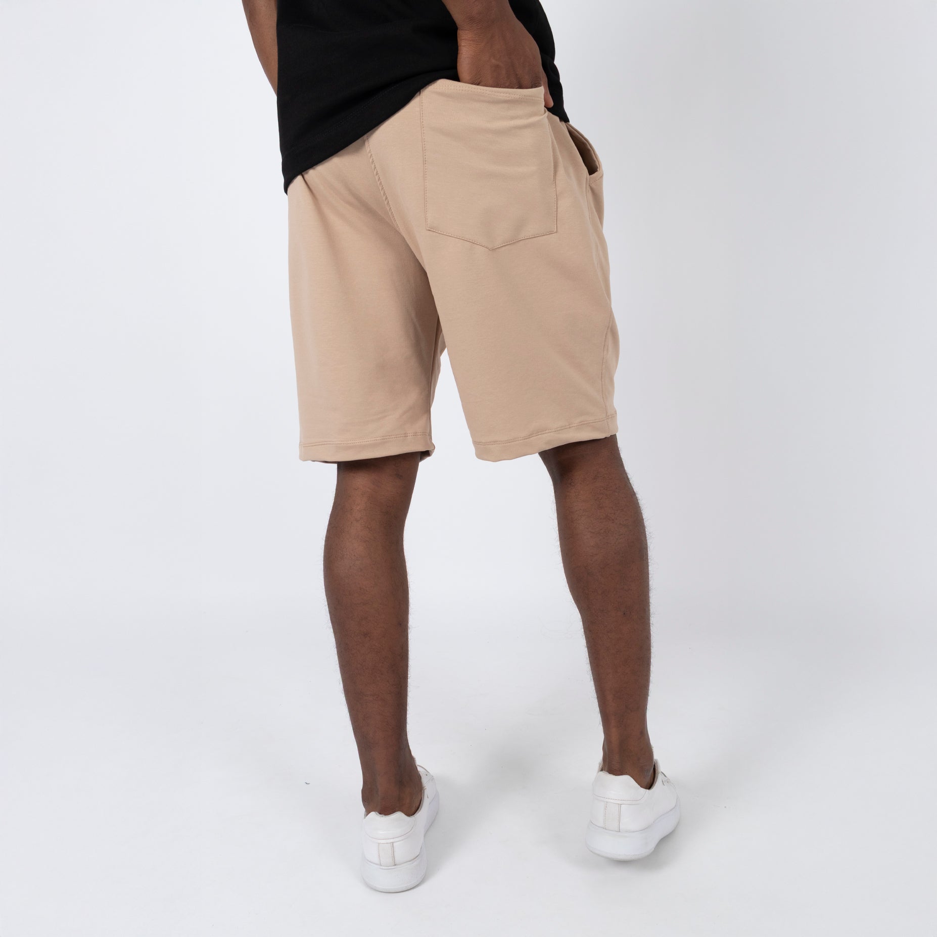 Pantaloneta hombre burda camel