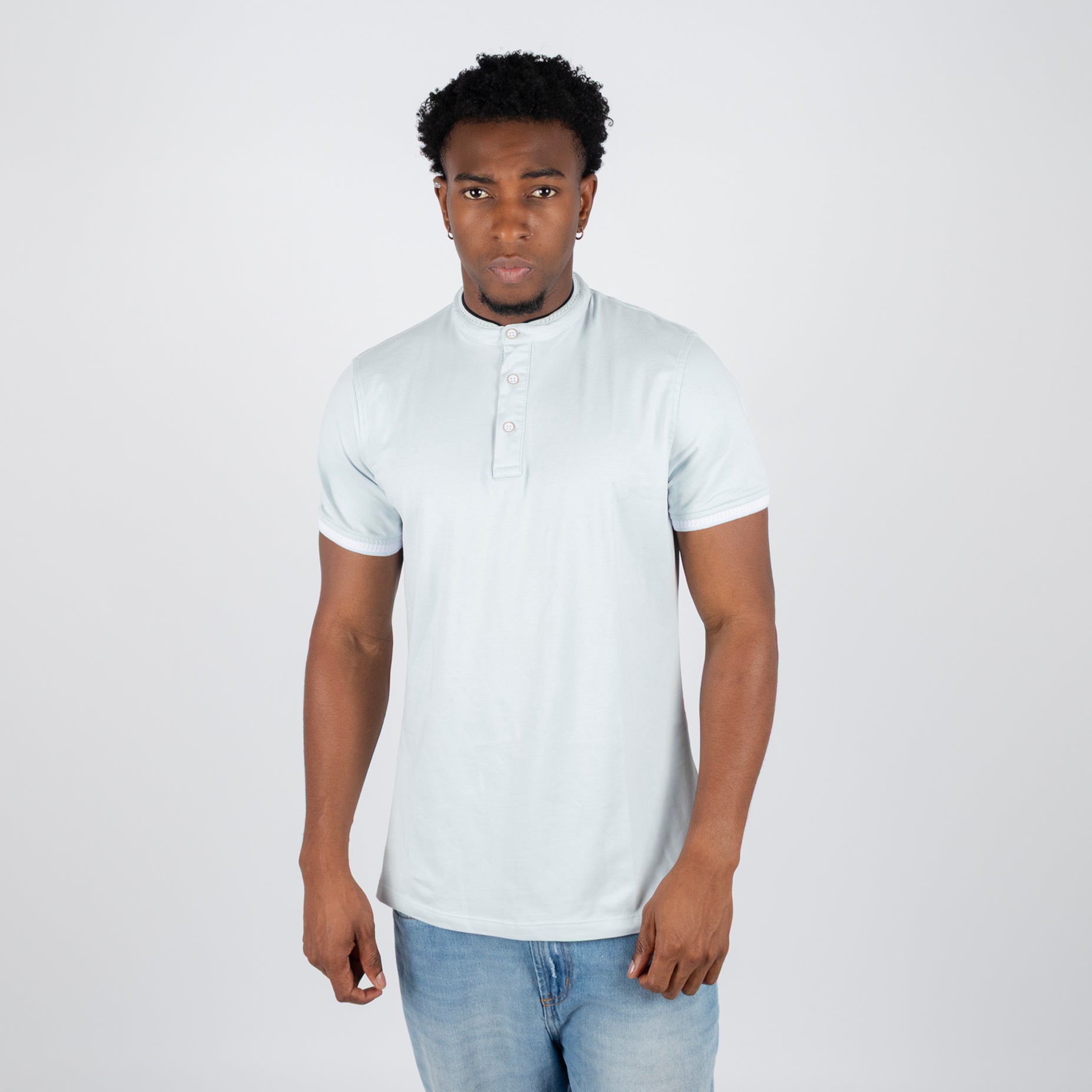 Polo clásico Estambul celeste