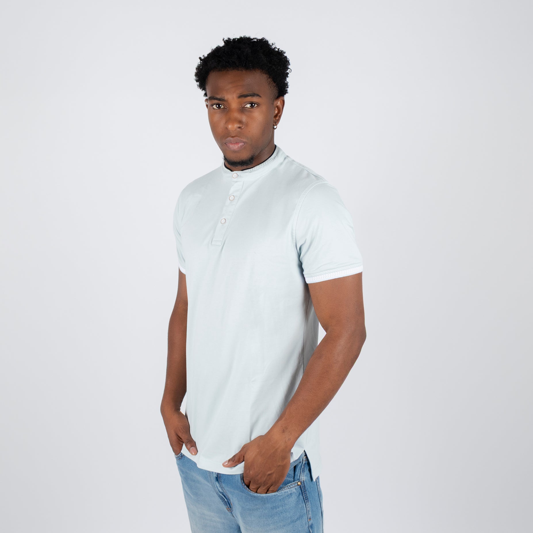 Polo clásico Estambul celeste