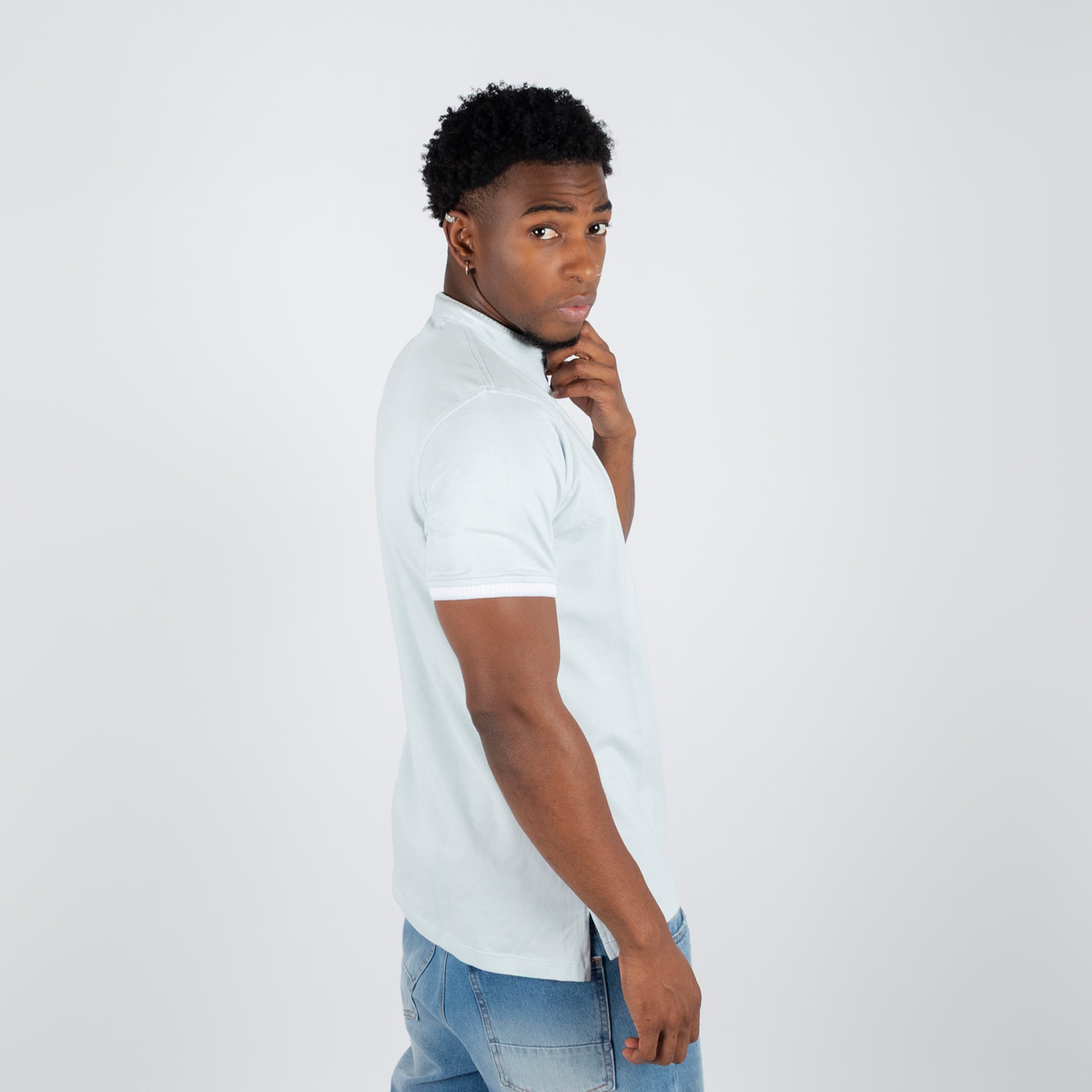 Polo clásico Estambul celeste