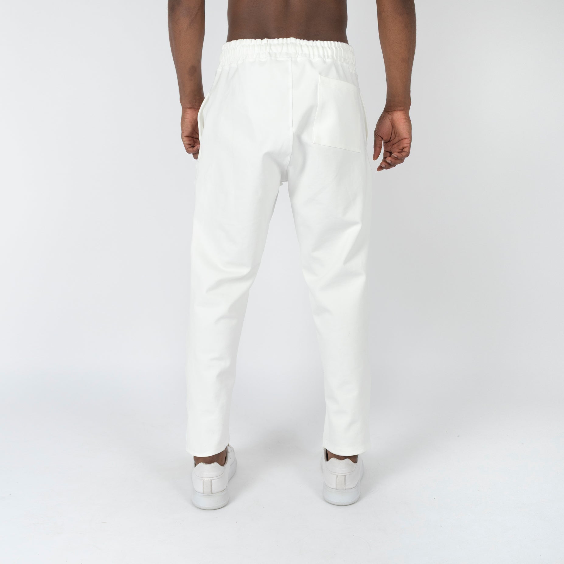 Pantalon hombre tela blanco